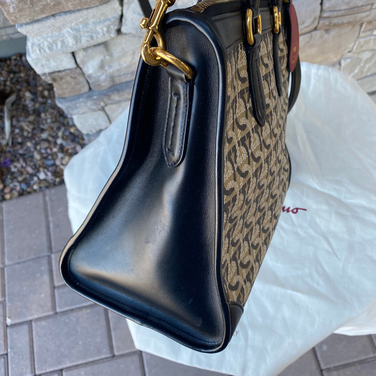Salvatore Ferragamo Interlocking Gancini Satchel