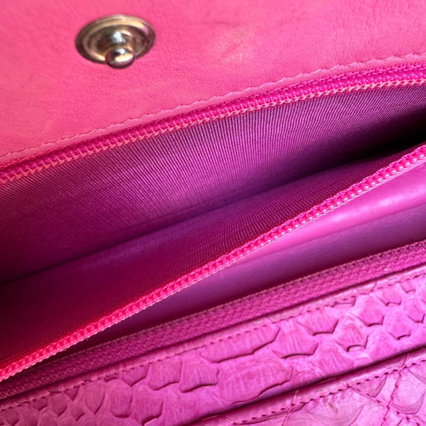 Chanel Python Boy WOC Wallet on Chain Crossbody