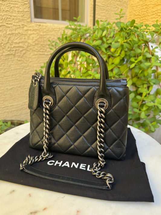 Chanel Quilted Leather Small Boy Tote