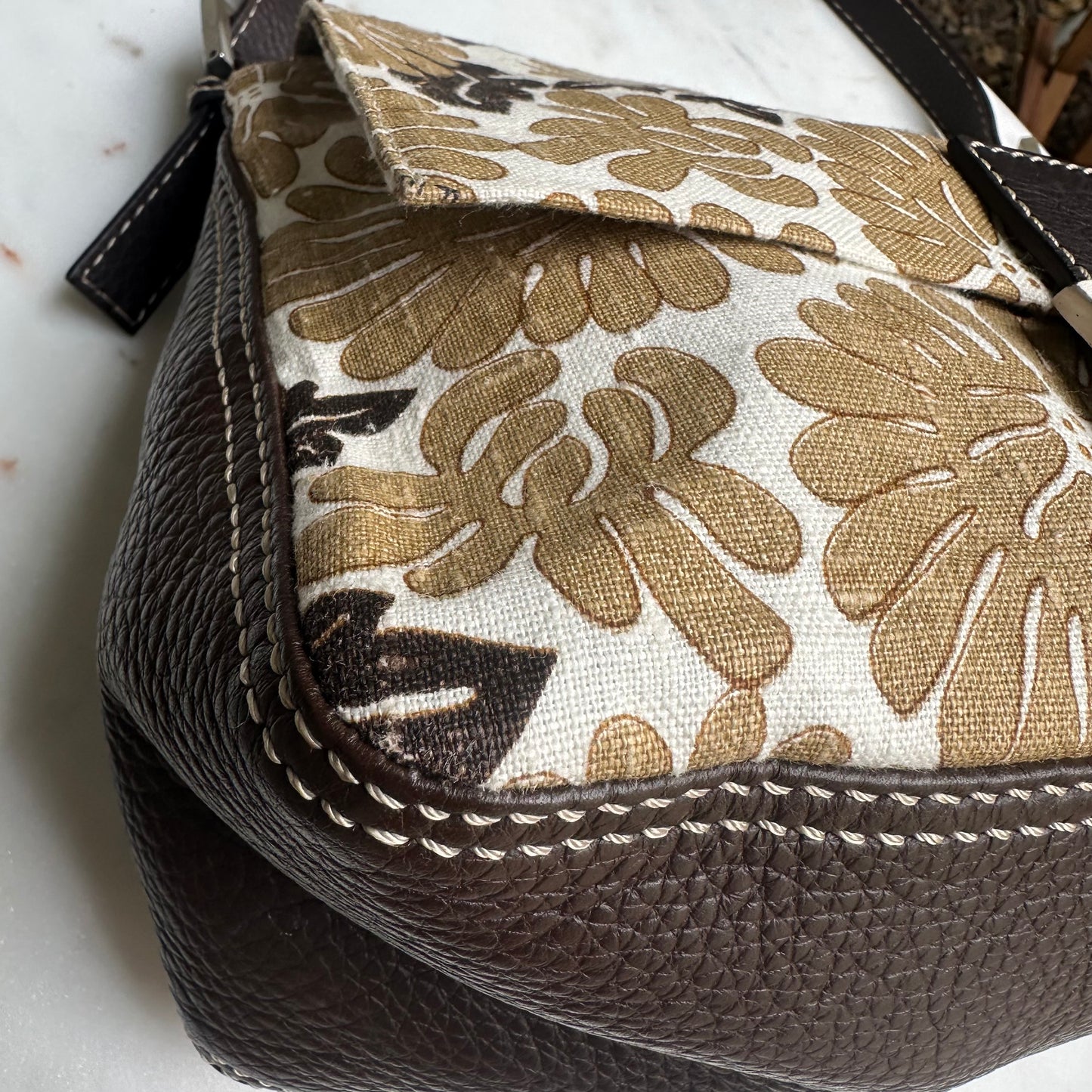 Fendi Floral Mama Baguette Shoulder Bag