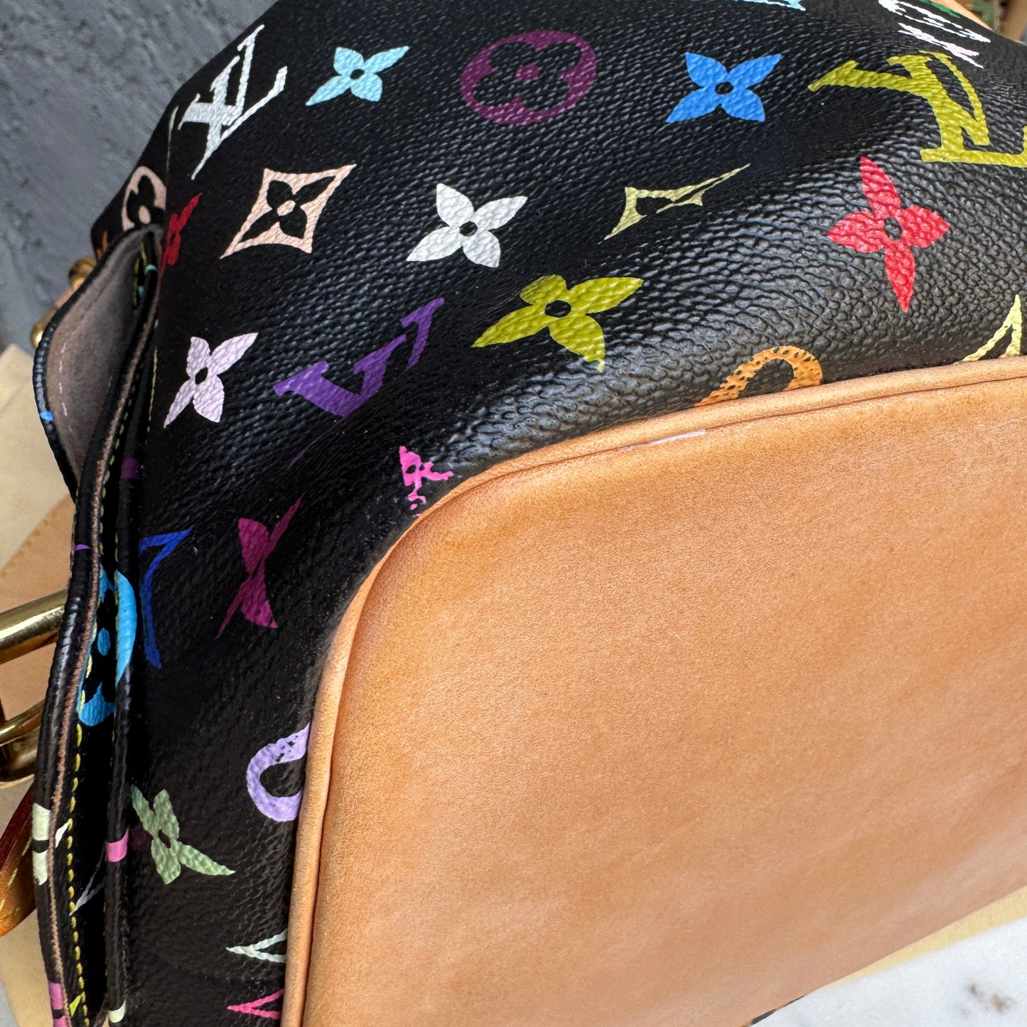 Louis Vuitton Multicolore Petit Noe Bucket Drawstring Shoulder Bag