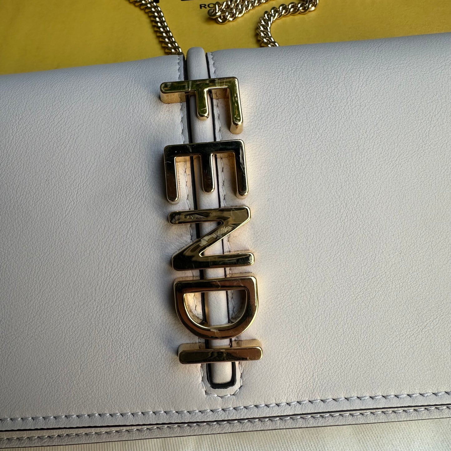 Fendi Fendigraphy Wallet On Chain Leather Crossbody