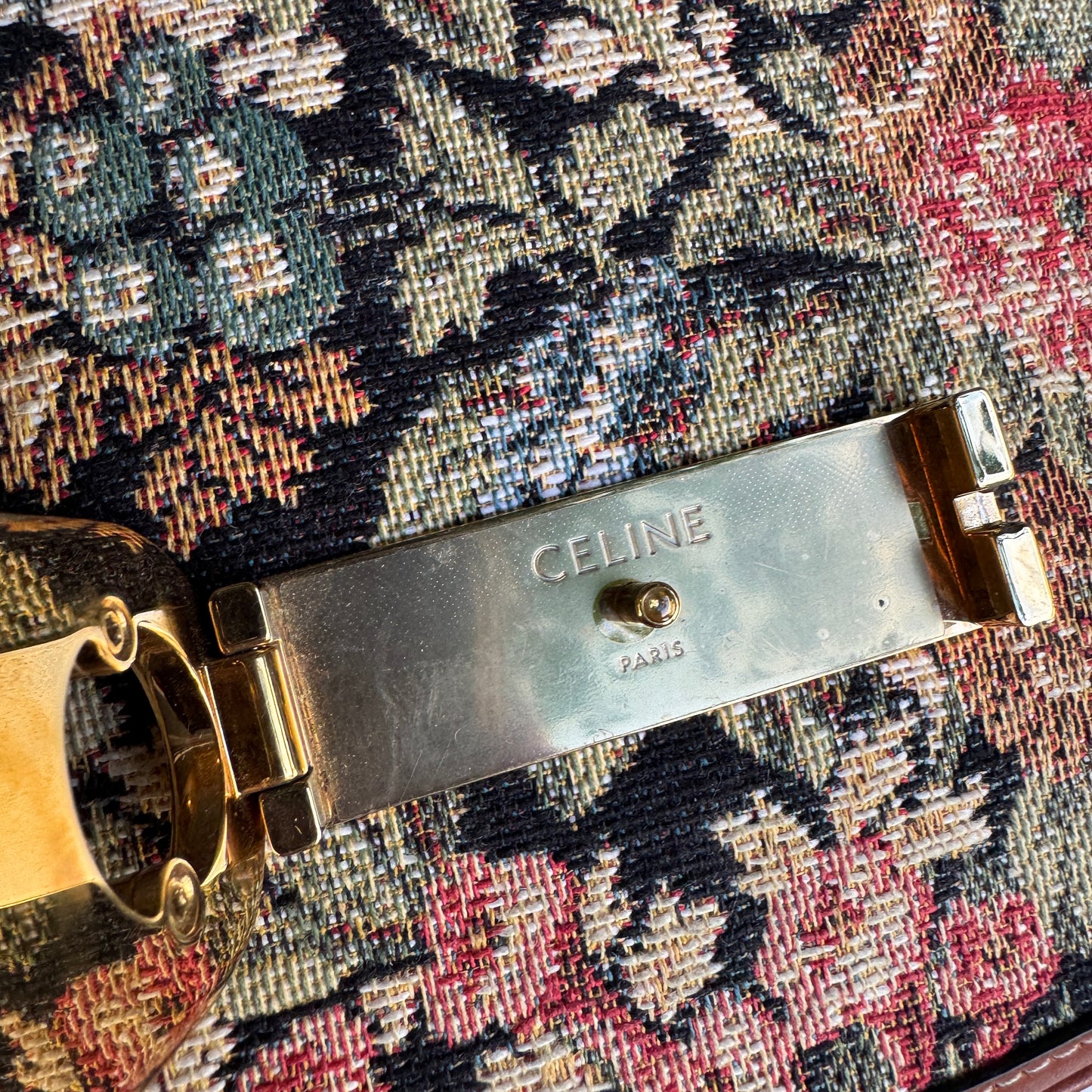 Celine Floral Jacquard Chain Maillon Triomphe