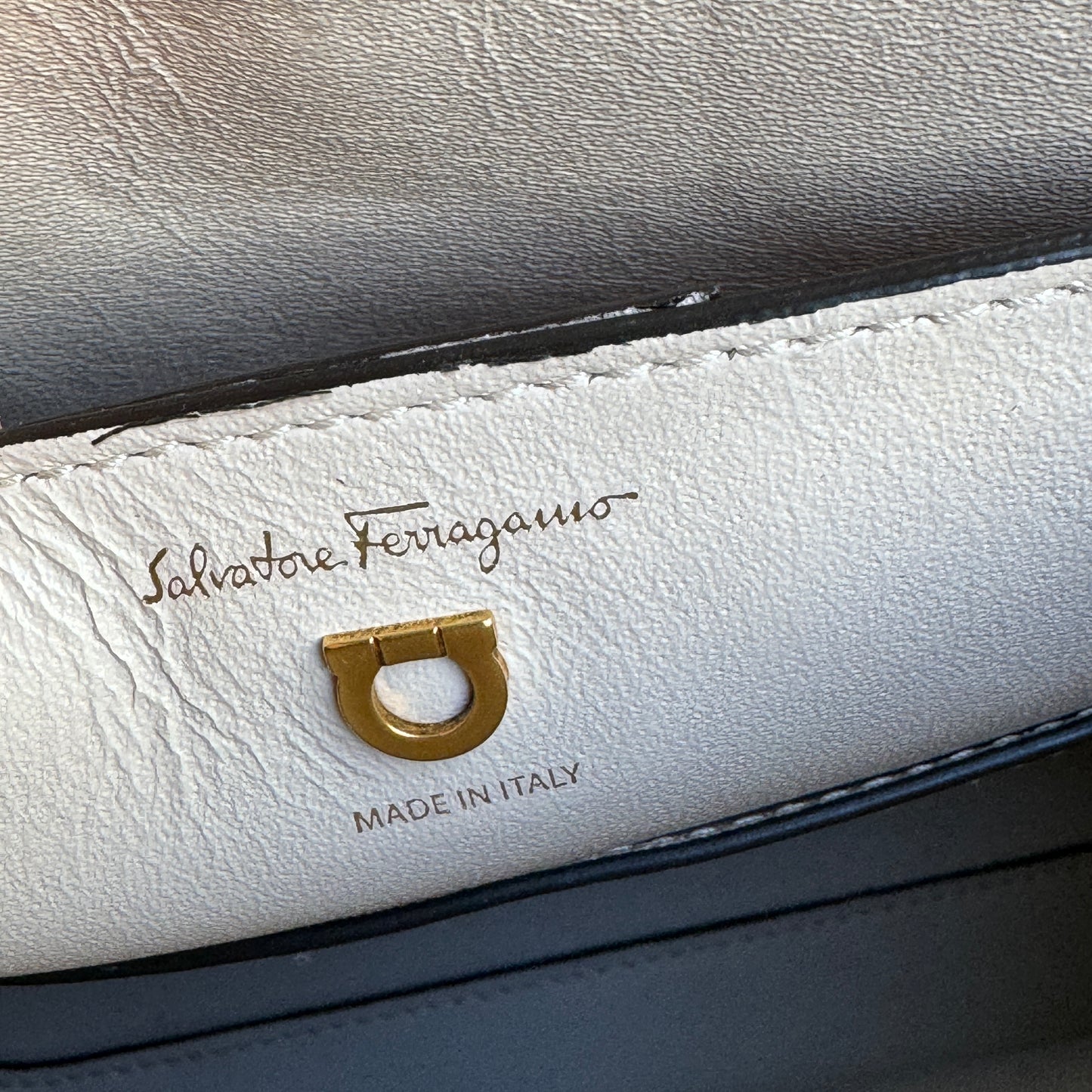 Salvatore Ferragamo Calfskin Margot Top Handle Shoulder Bag