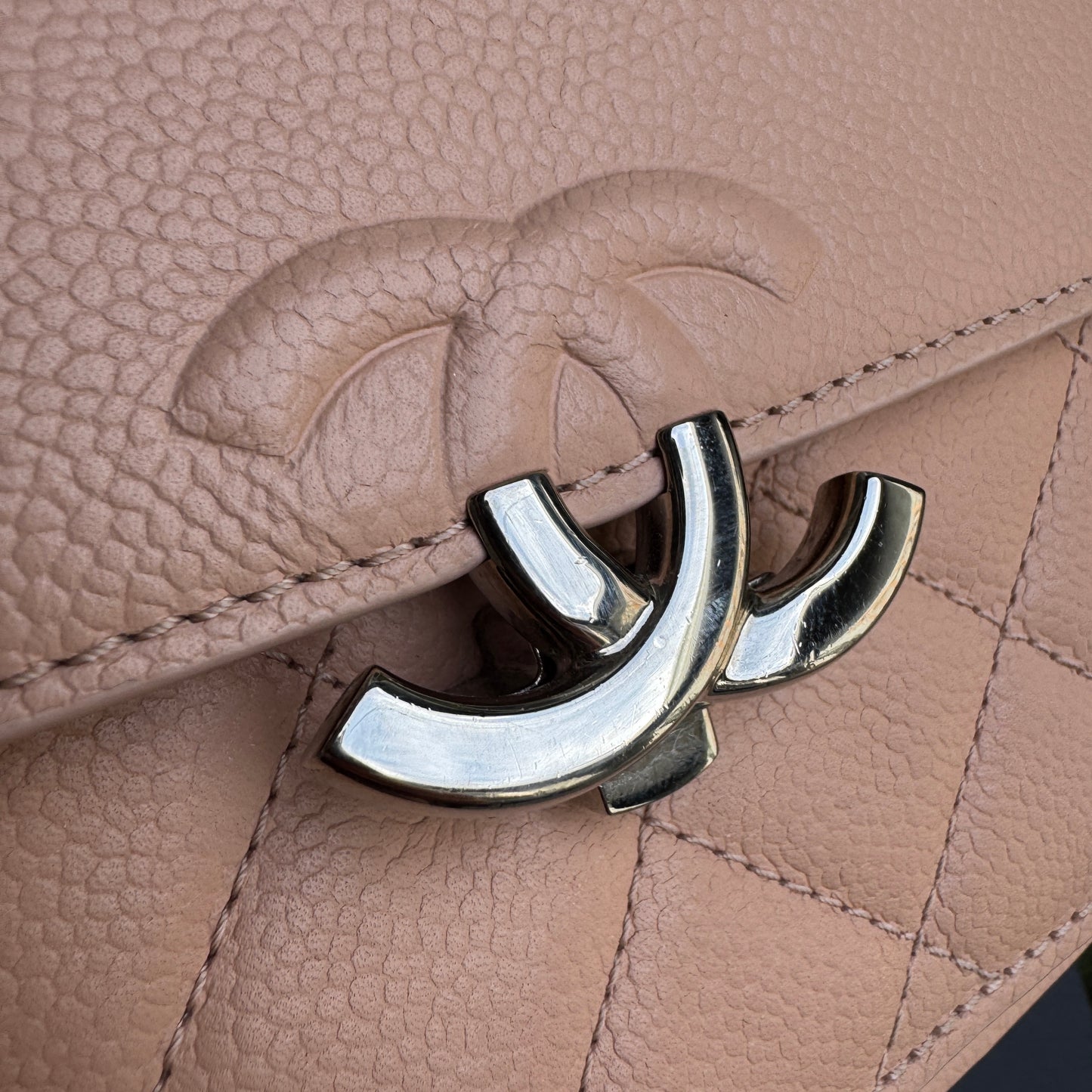 Chanel Caviar Leather CC Box Flap Bag