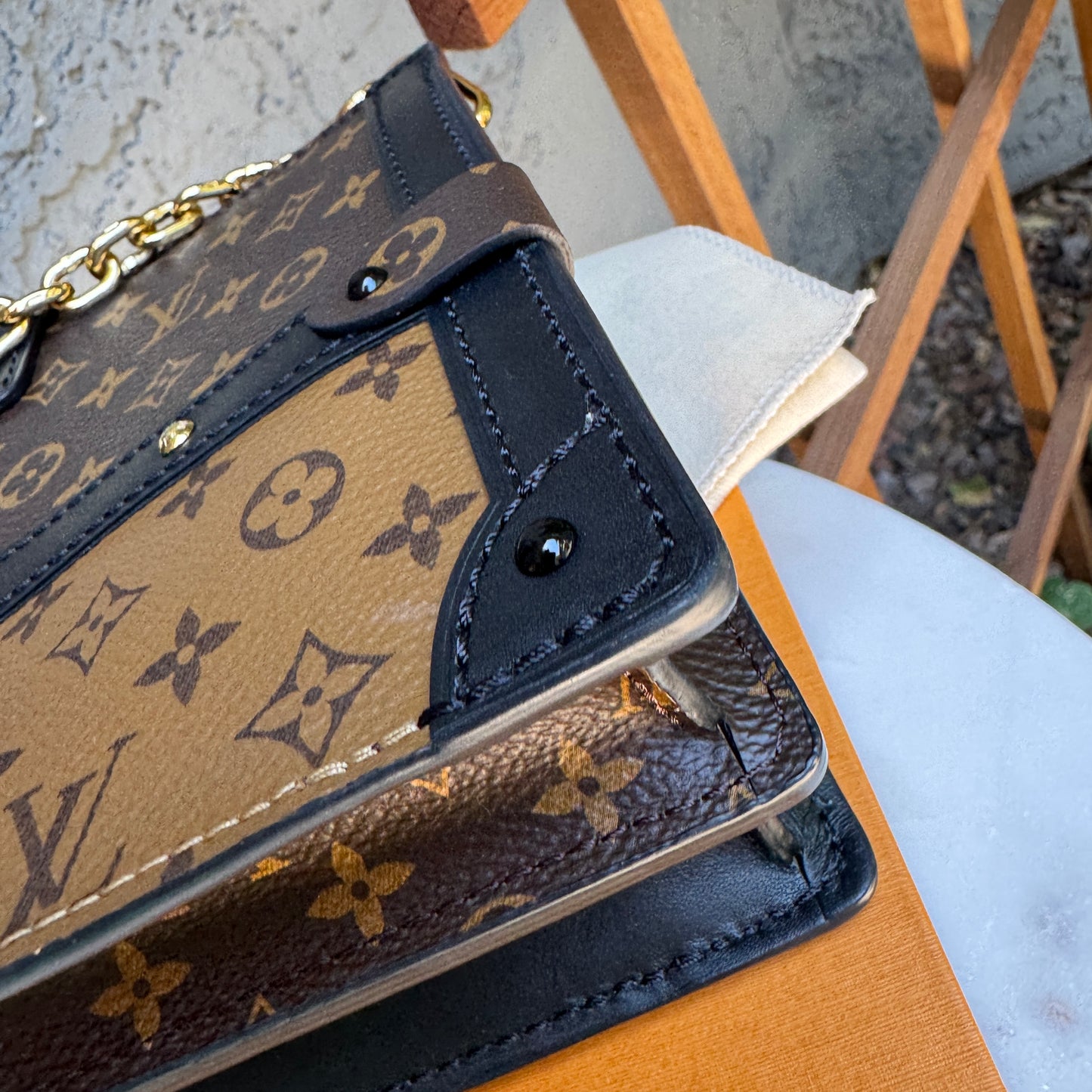 Louis Vuitton Reverse Monogram Trunk Clutch