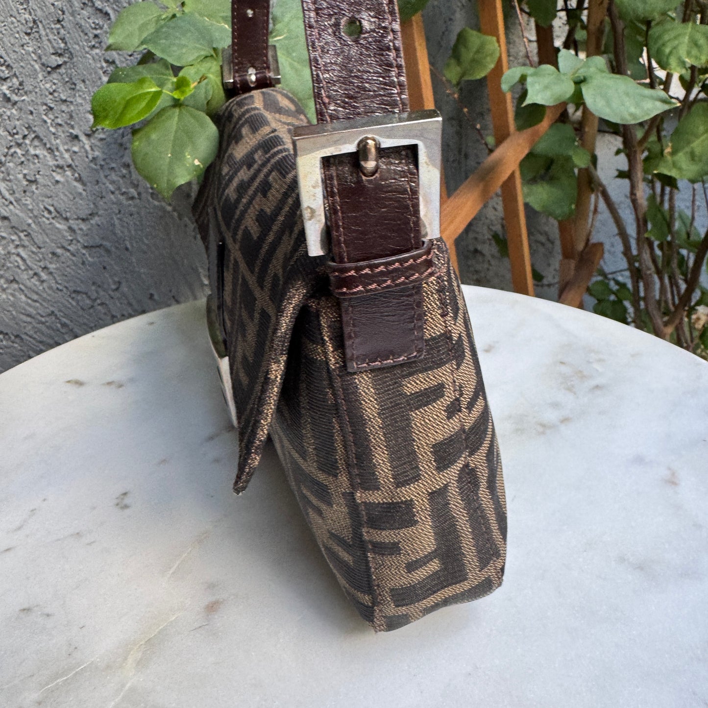 Fendi Vintage Zucca Baguette Shoulder Bag