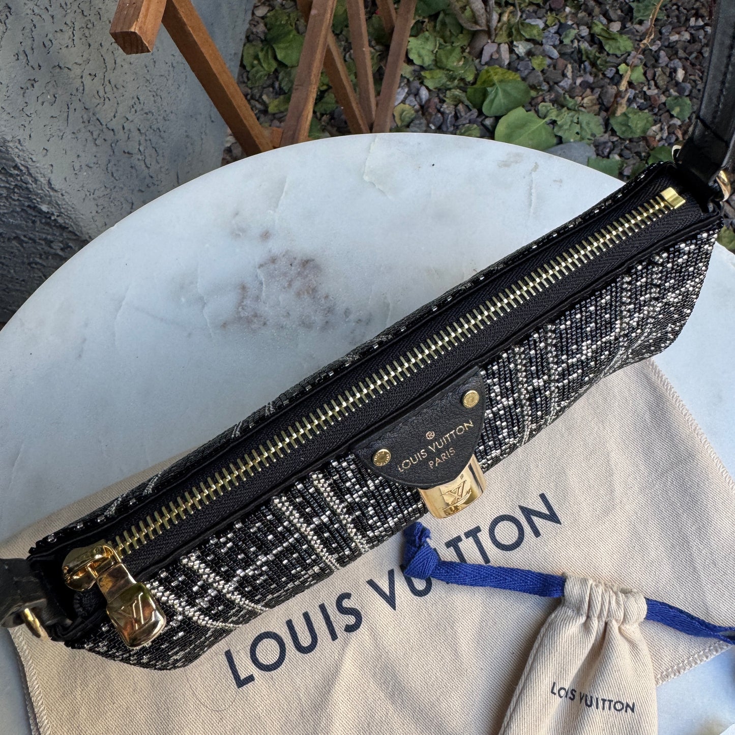 Louis Vuitton Beaded Pochette Tirette Limited Edition Shoulder Bag