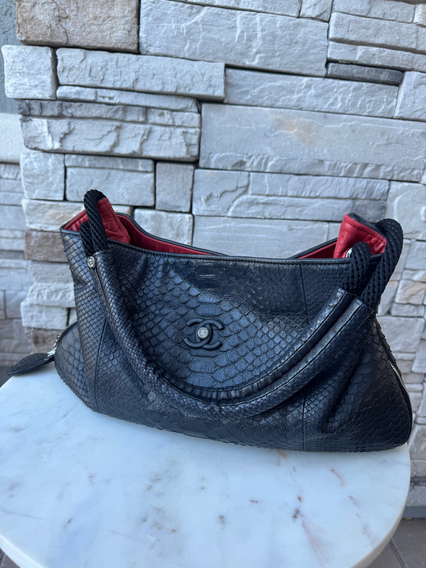Chanel Python Yacht Expandable Hobo