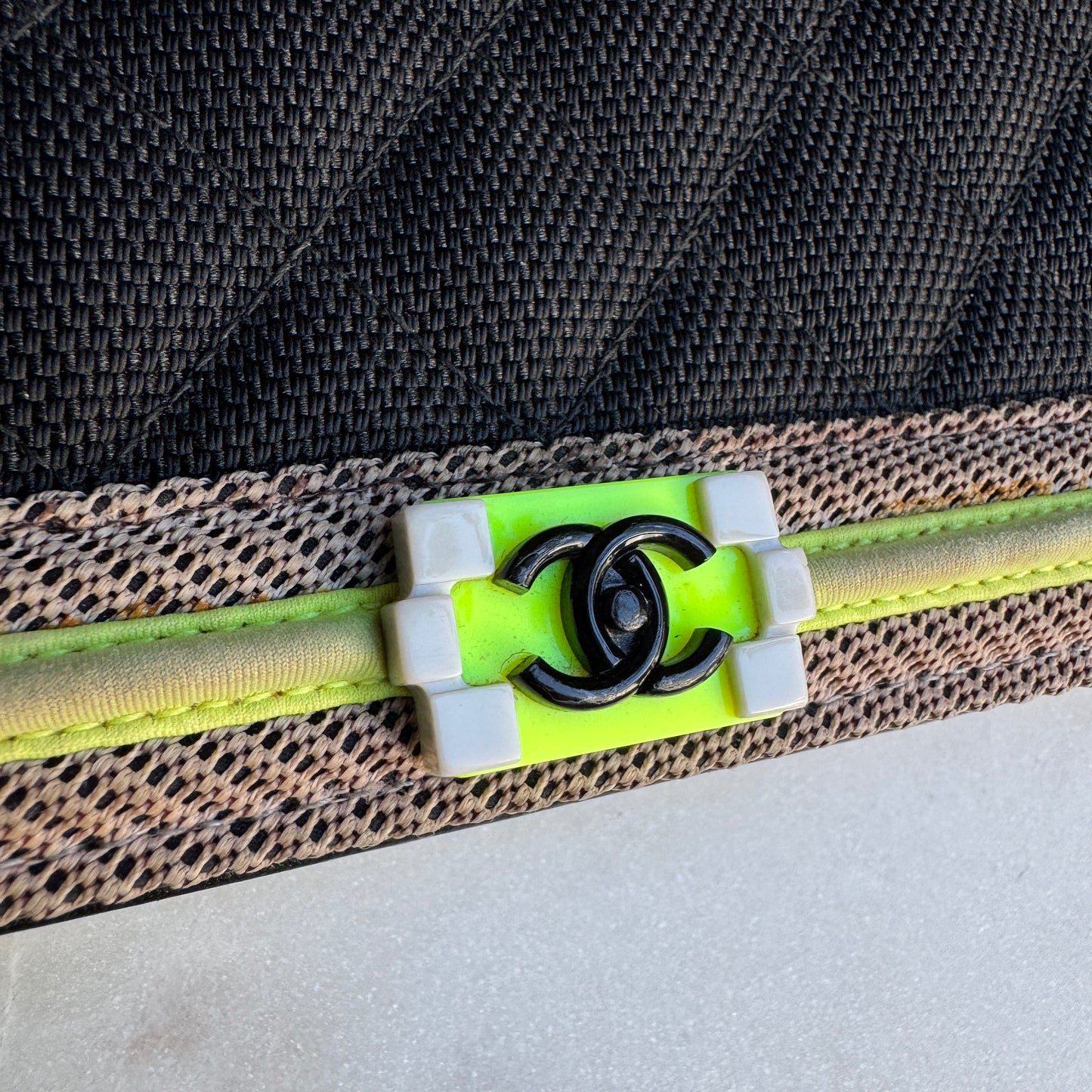 Chanel Fluo Boy Nylon WOC Wallet on Chain Crossbody