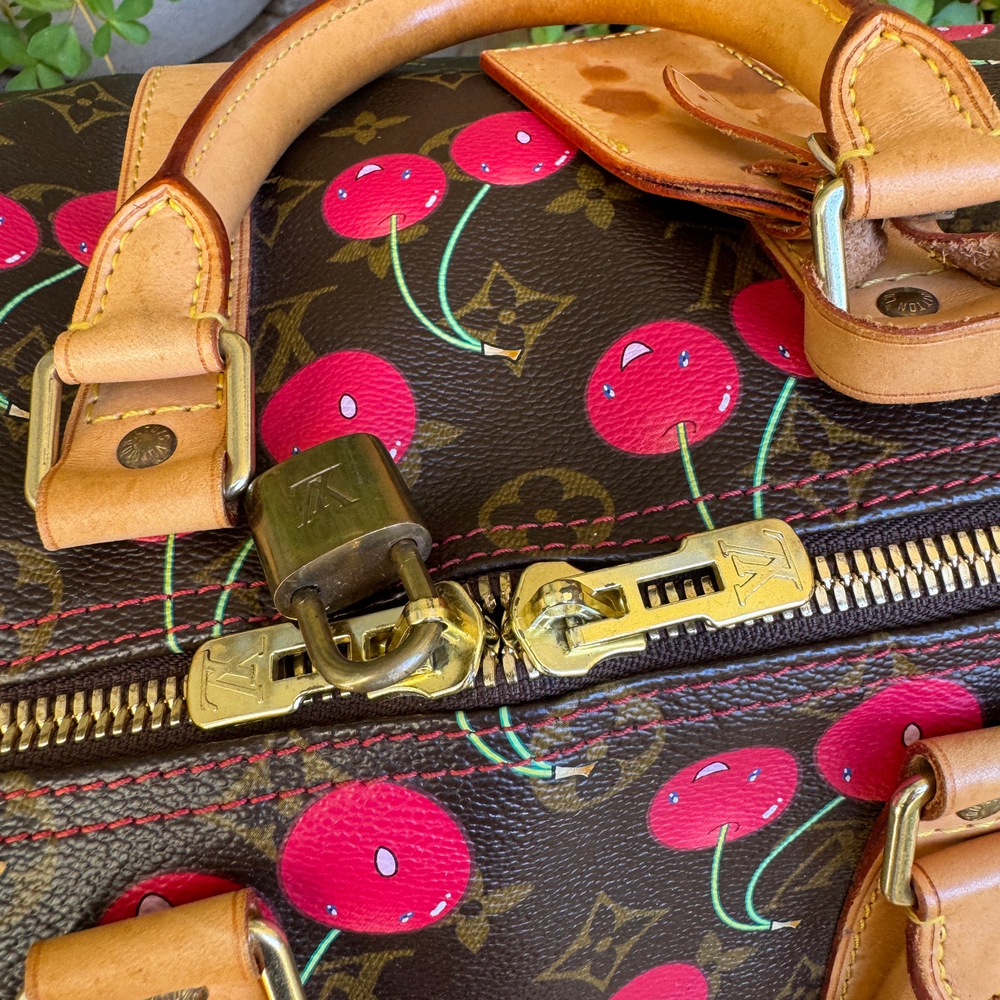 Louis Vuitton x Takashi Murakami Vintage Cherry Keepall 45
