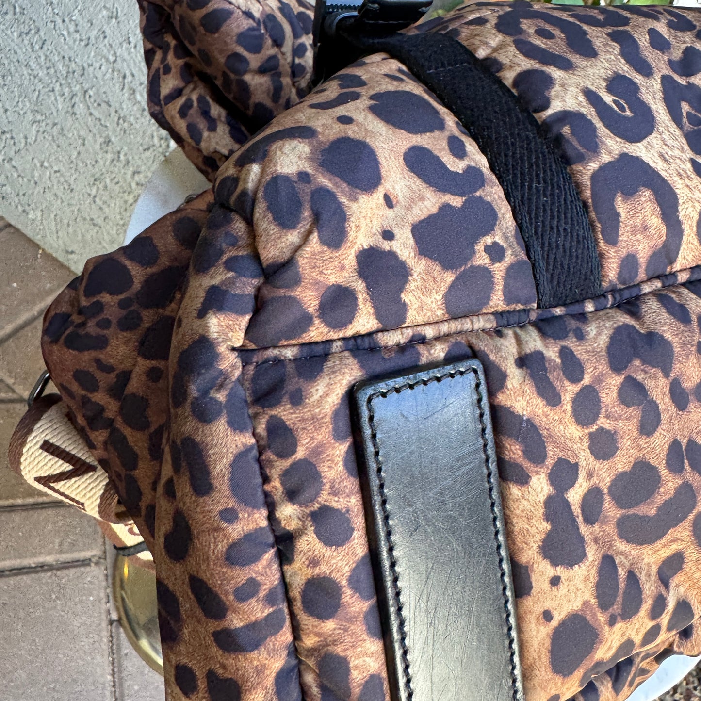 Dolce & Gabbana DG Leo XL Leopard Nylon Sicily Crossbody