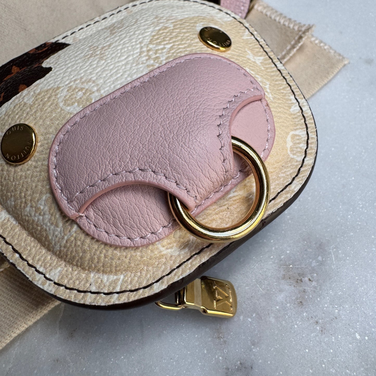Louis Vuitton Cow Zipper Pouch Bag Charm