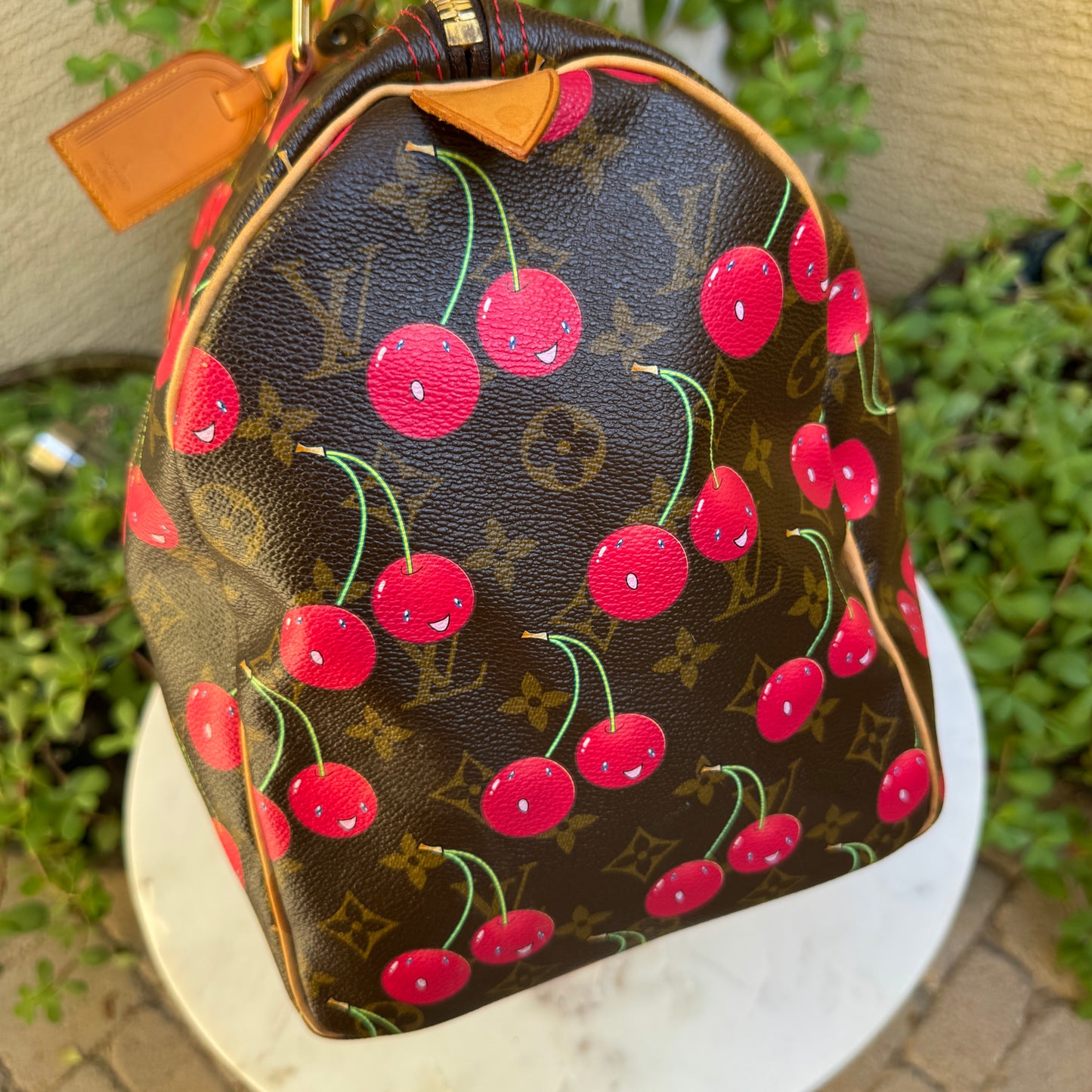 Louis Vuitton x Takashi Murakami Vintage Cherry Keepall 45