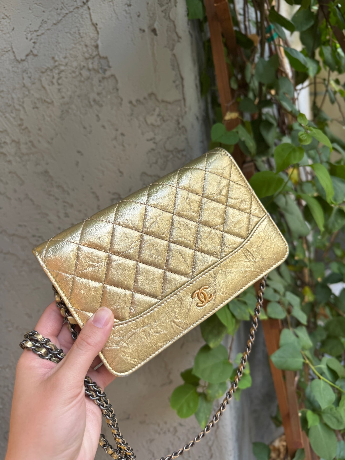 Chanel Gabrielle WOC Quilted Aged Calfskin Crossbody