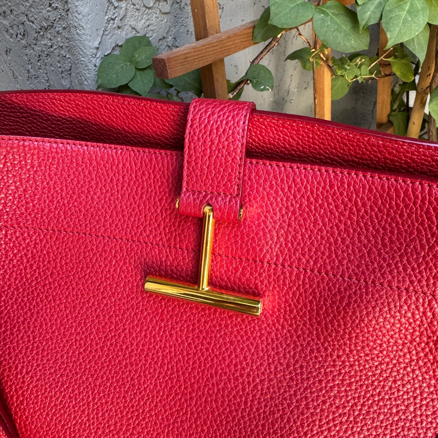 Tom Ford Grained Leather Tara Hobo