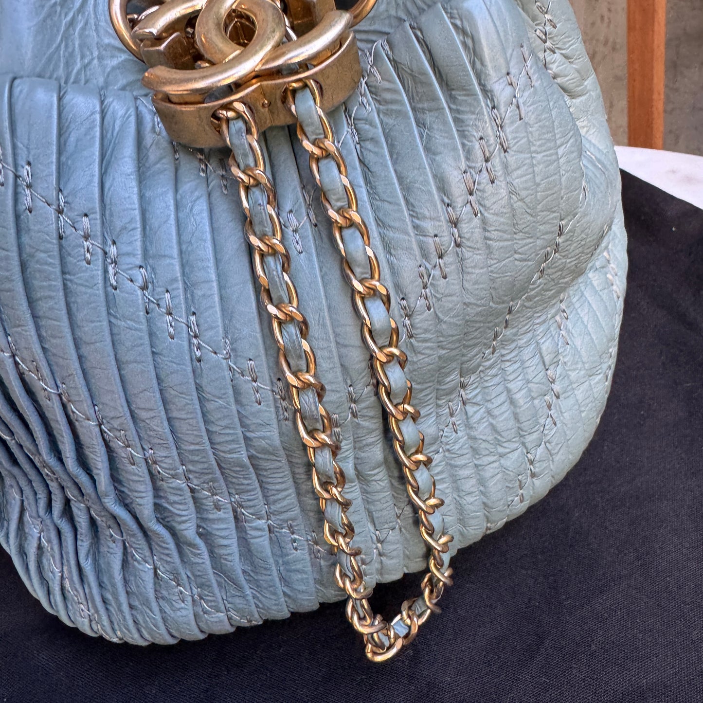 Chanel Paris-Greece Small Coco Pleats Bucket Bag