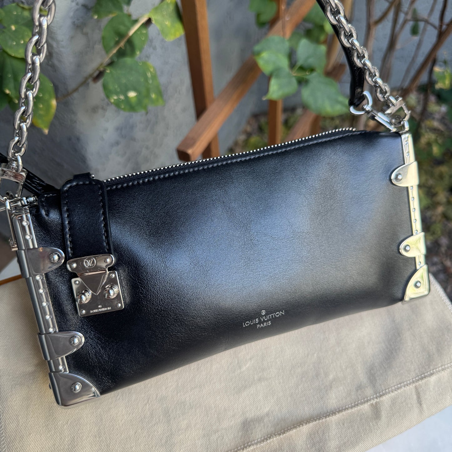 Louis Vuitton Calfskin Leather Soft Slim Trunk Crossbody