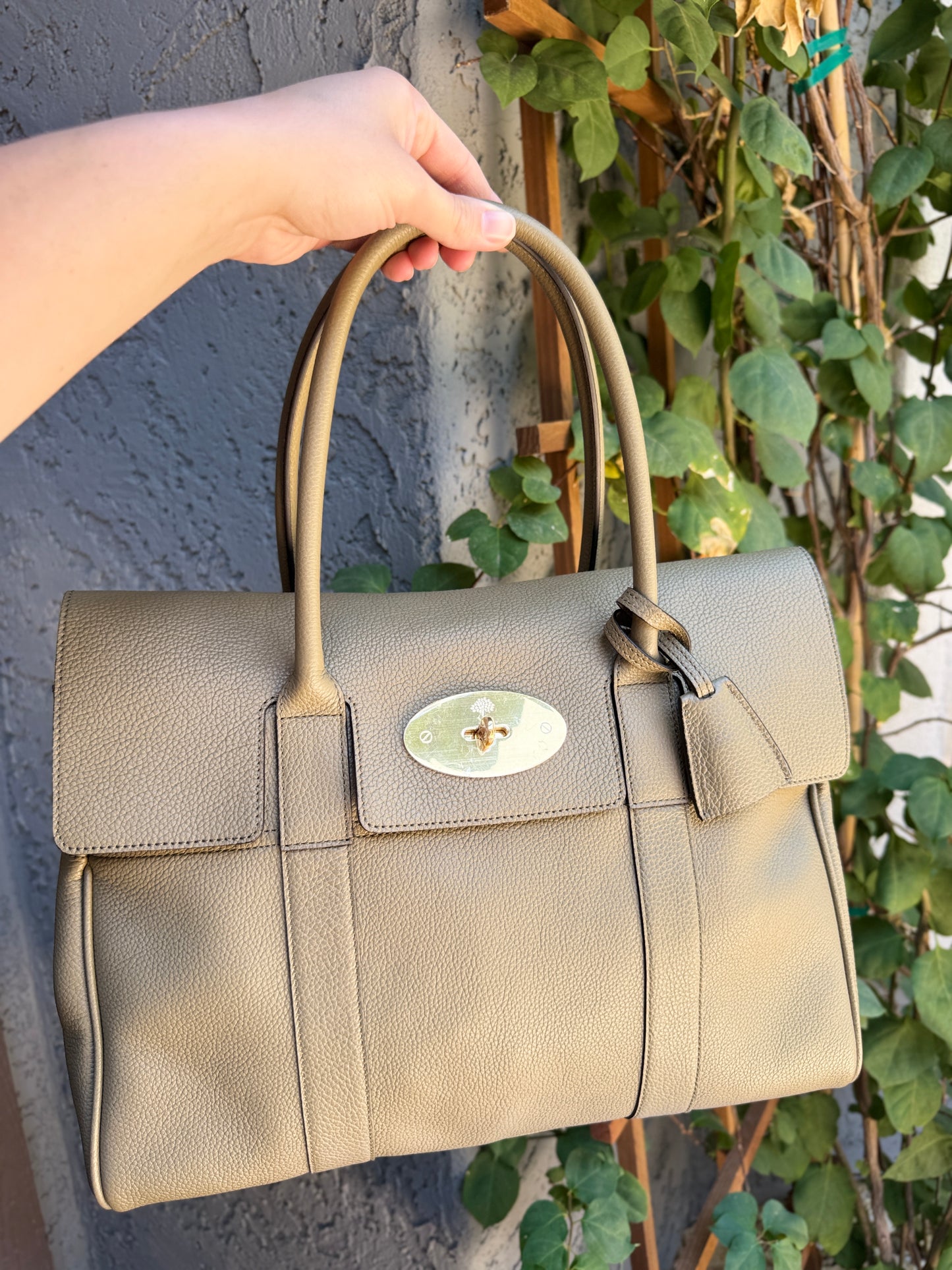 Mulberry Bayswater Grained Leather Satchel