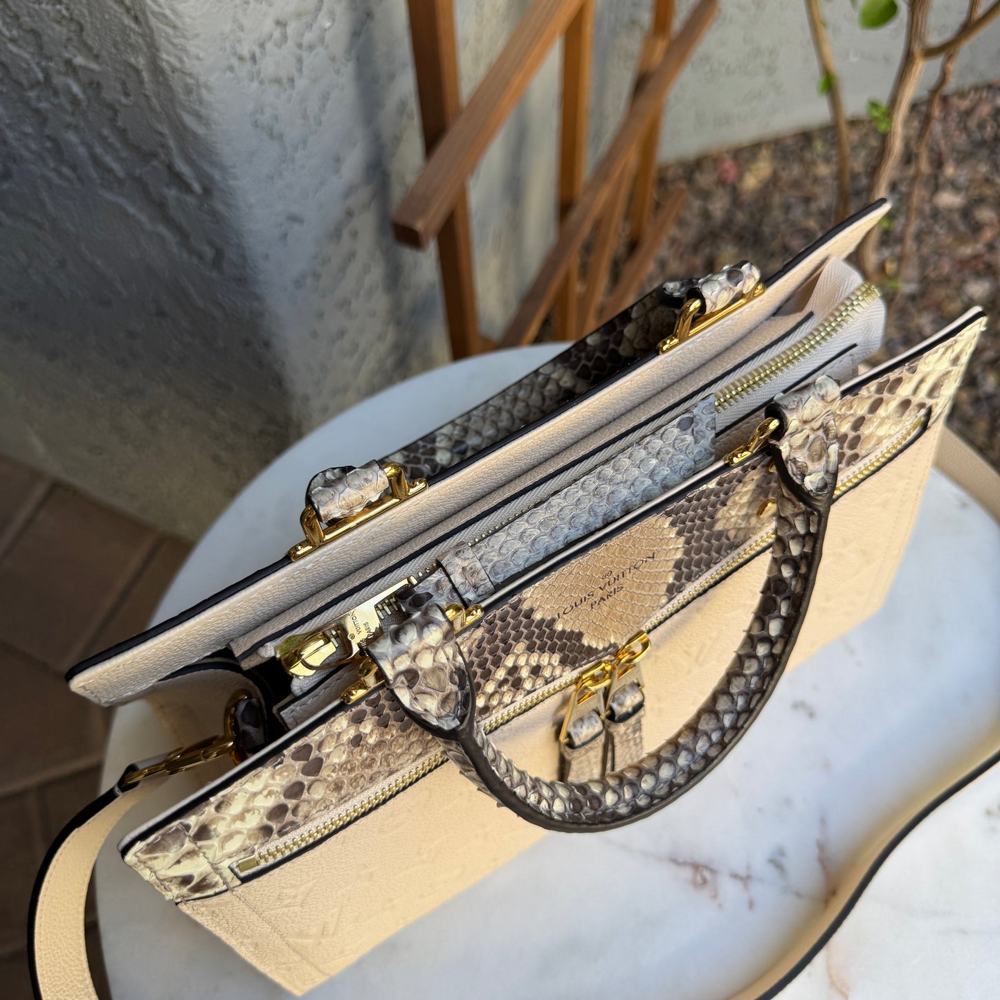 Louis Vuitton Monogram Empreinte Python Sully PM