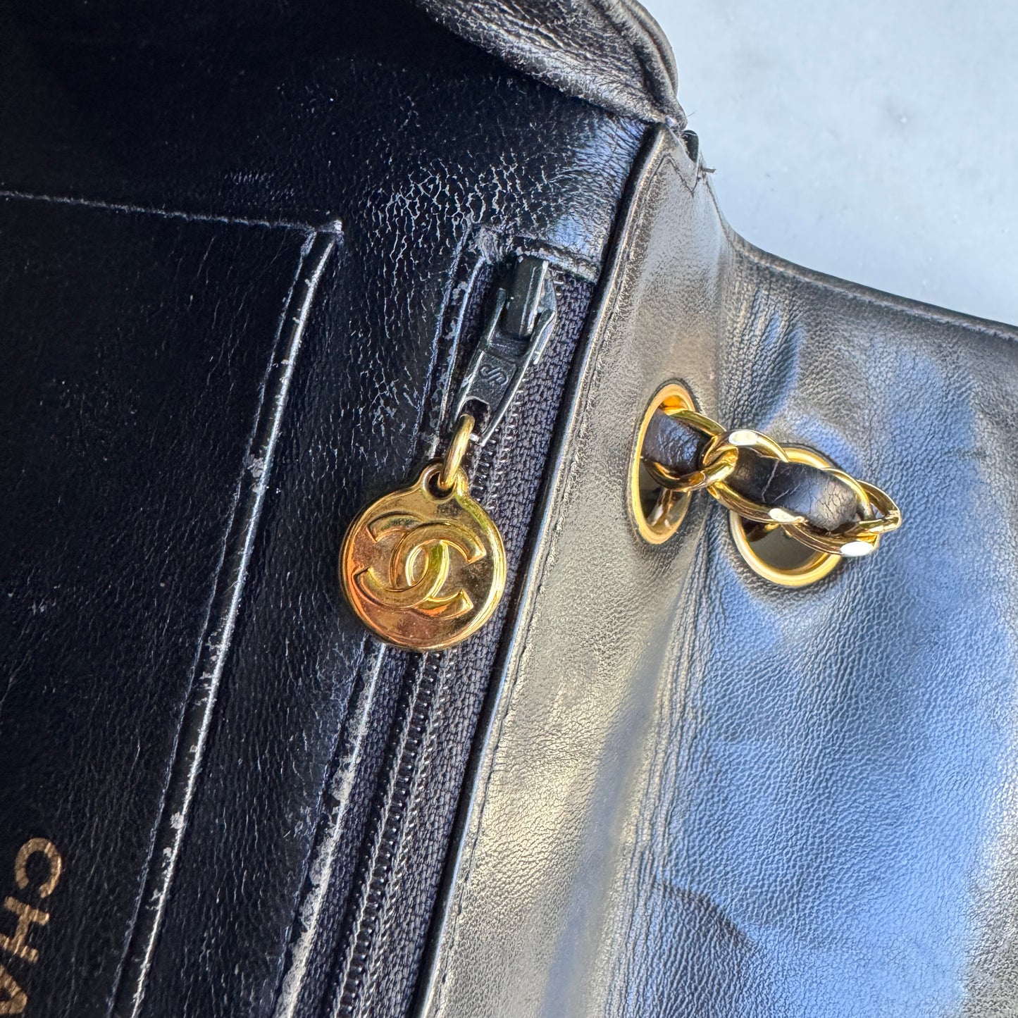 Chanel Vintage Quilted Lambskin Leather Classic Envelope Flap Shoulder Bag