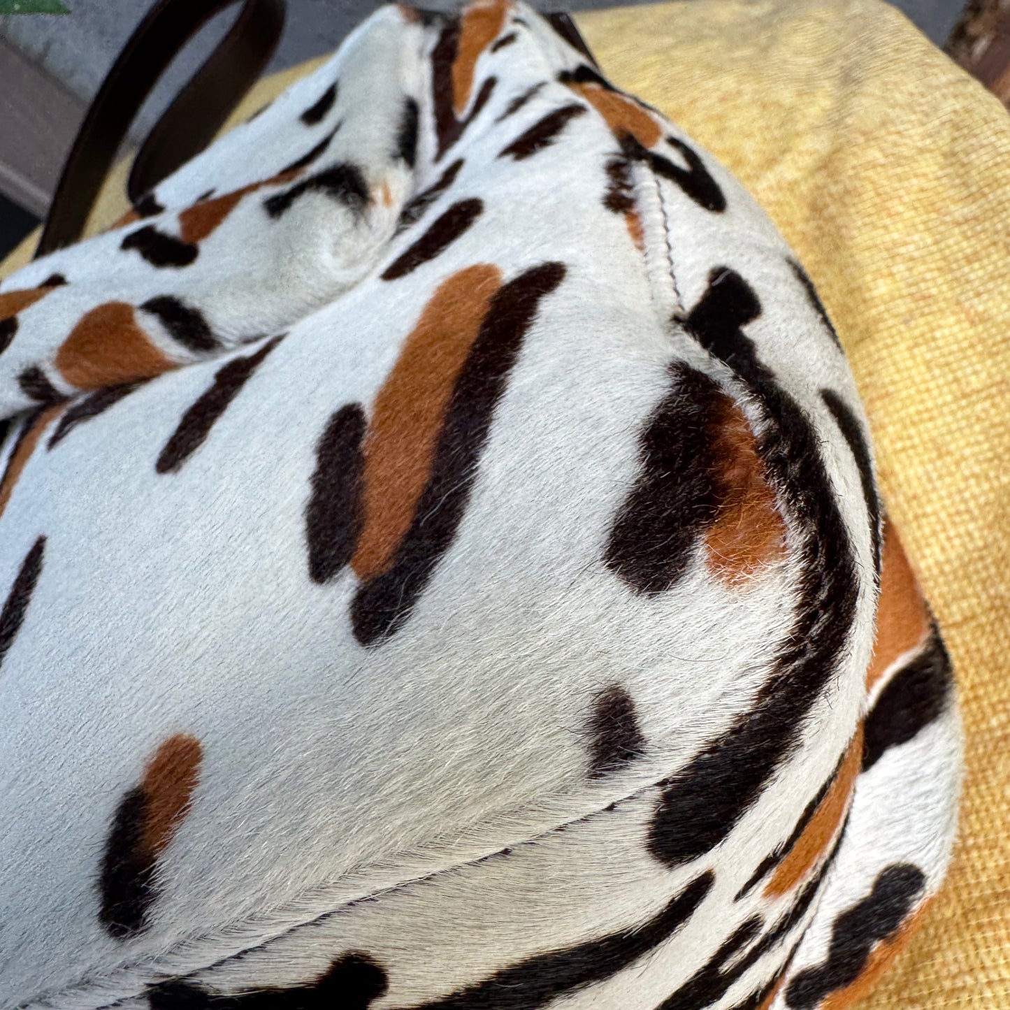 Fendi Vintage Leopard Ponyhair Mama Baguette Shoulder Bag