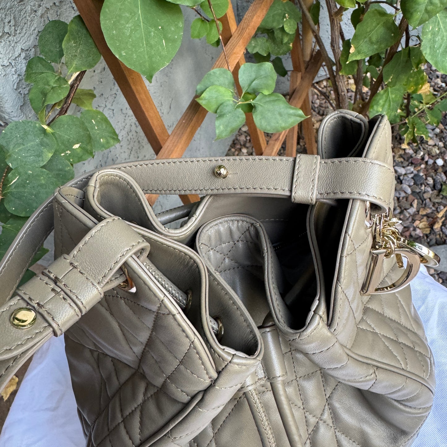 Christian Dior Medium D-Motion Bucket Bag