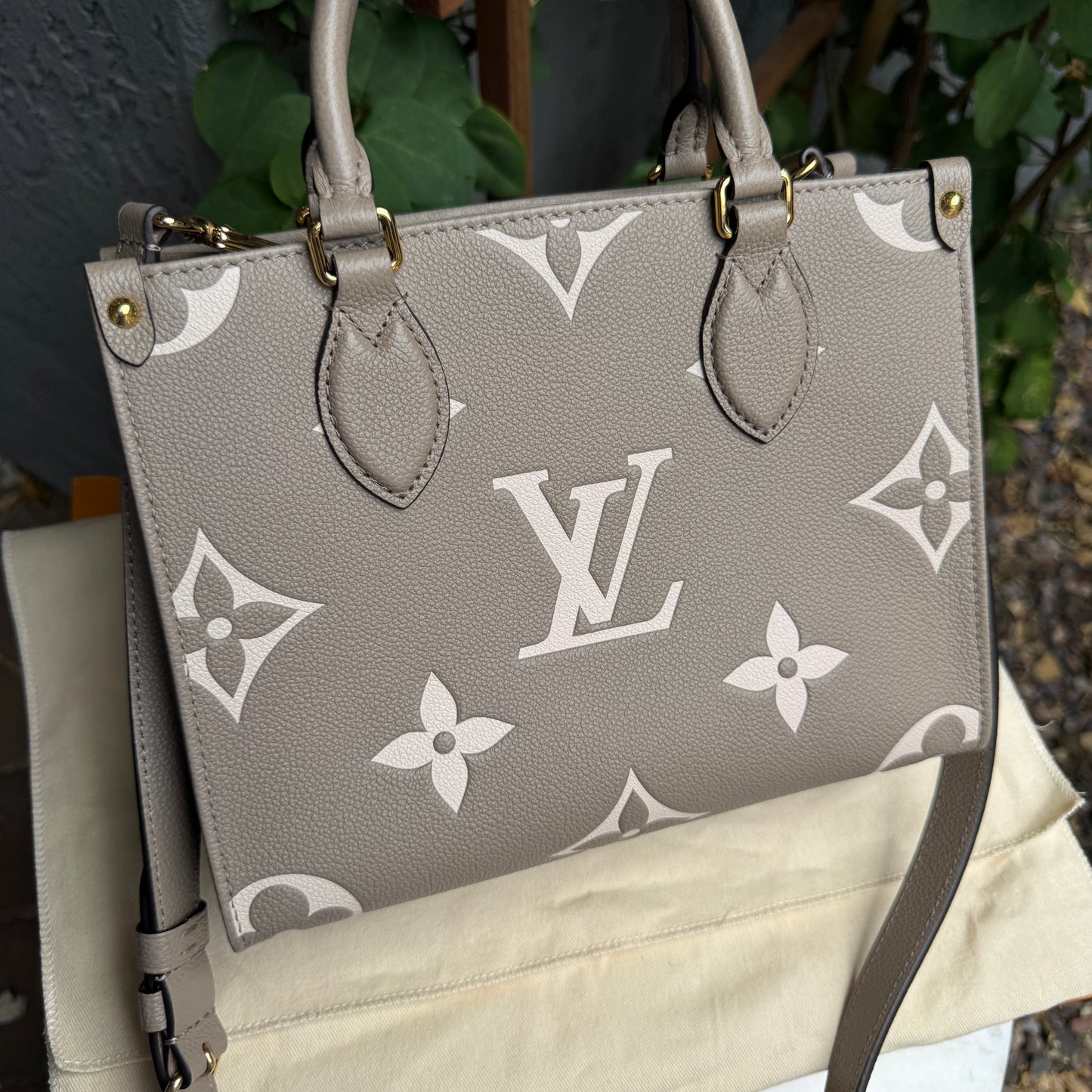 Louis Vuitton OnTheGo PM Bicolor Monogram Empreinte Leather Crossbody