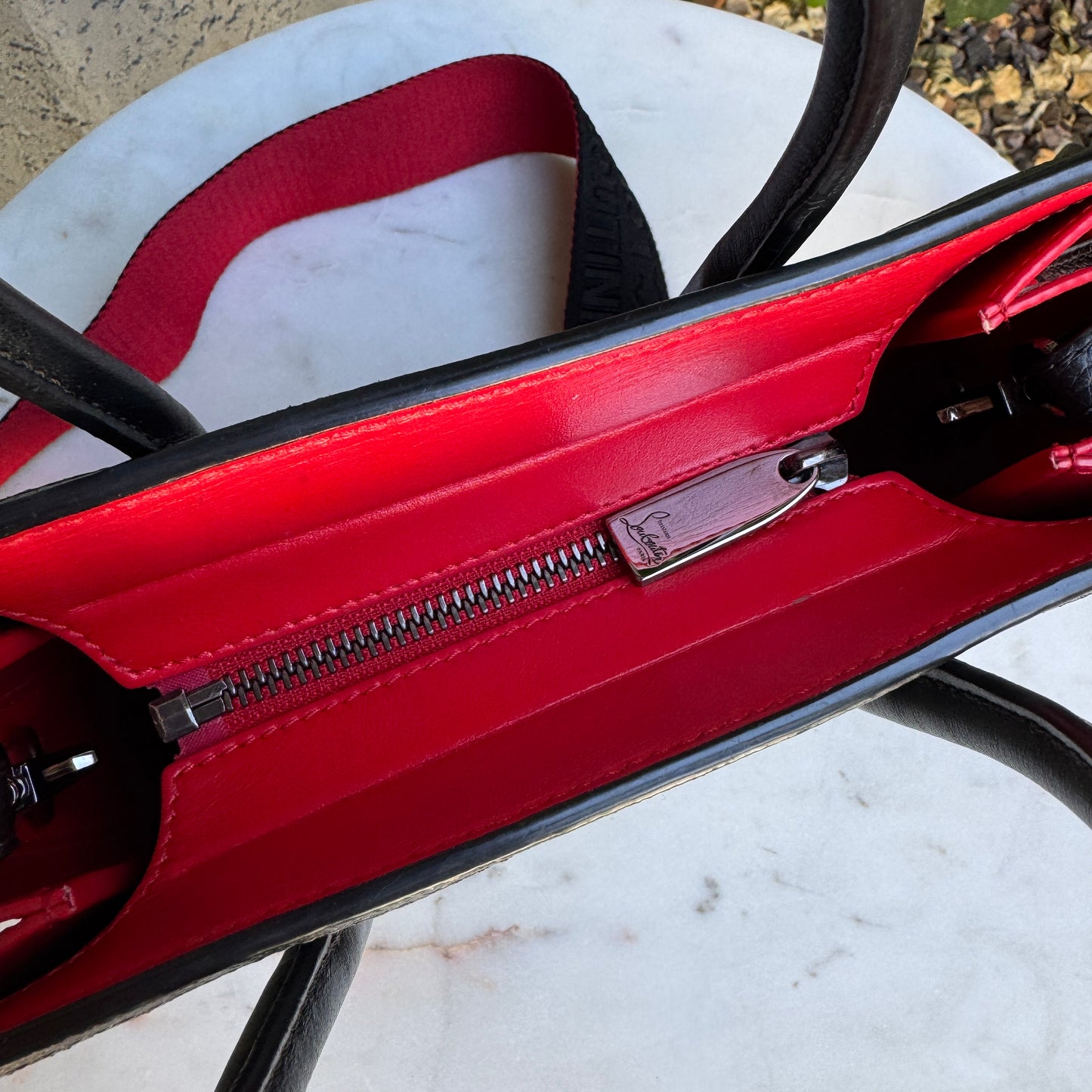 Christian Louboutin Jacquard Calfskin Camoloubi Mini Paloma Crossbody