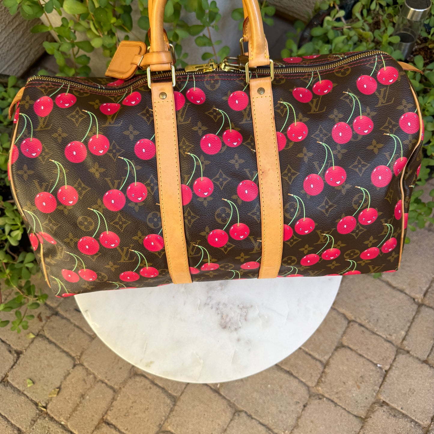Louis Vuitton x Takashi Murakami Vintage Cherry Keepall 45