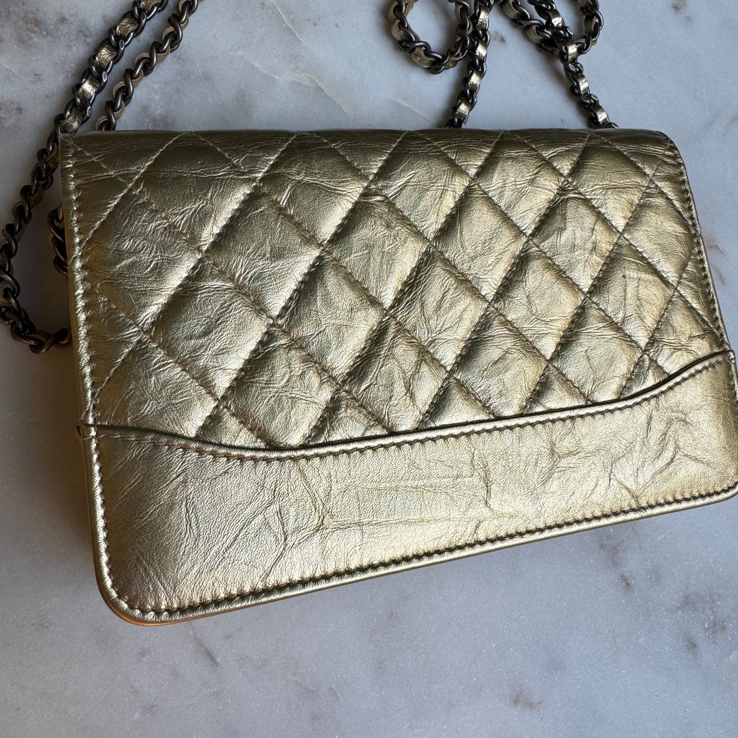 Chanel Gabrielle WOC Quilted Aged Calfskin Crossbody