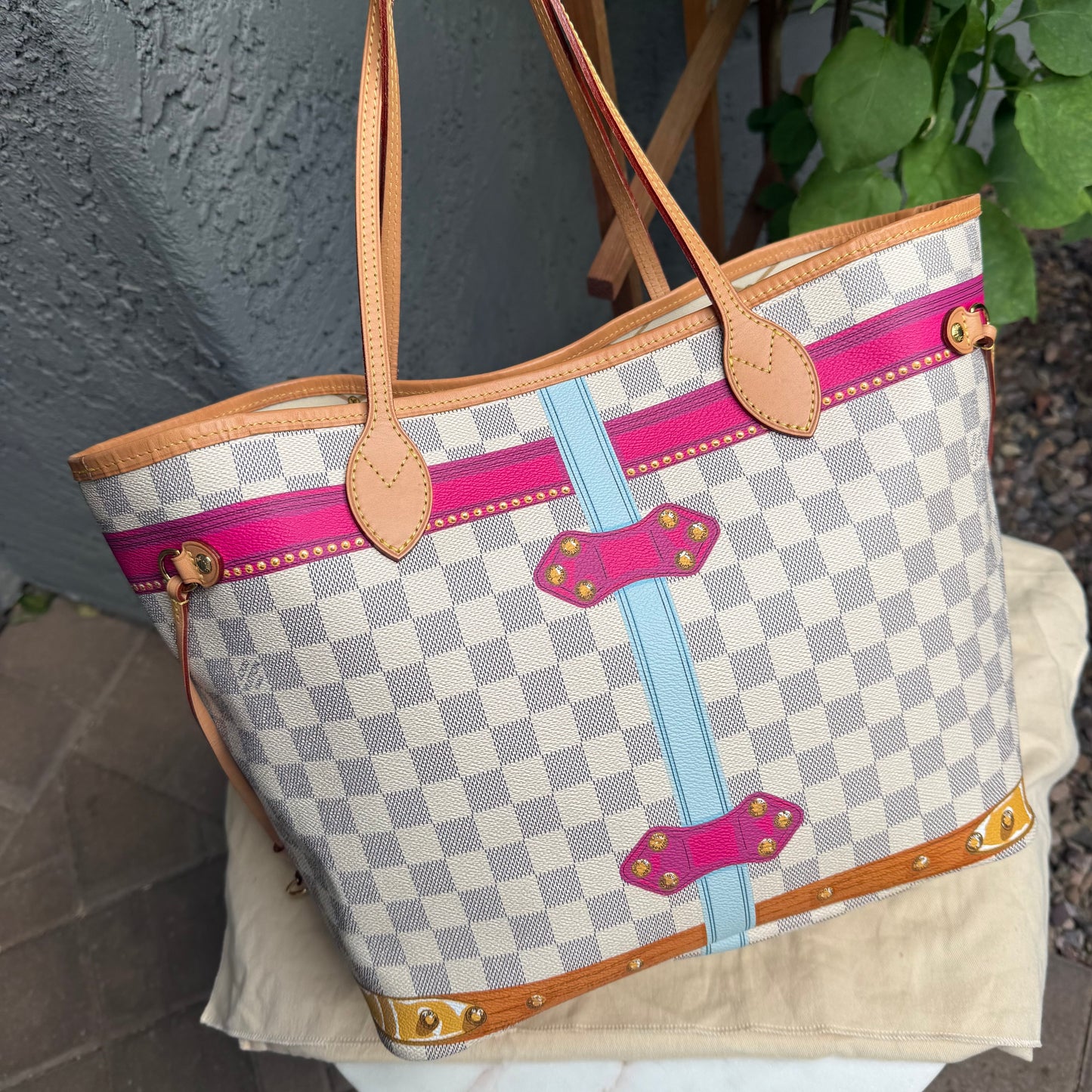 Louis Vuitton Damier Azur Summer Trunks Hawaii Neverfull MM