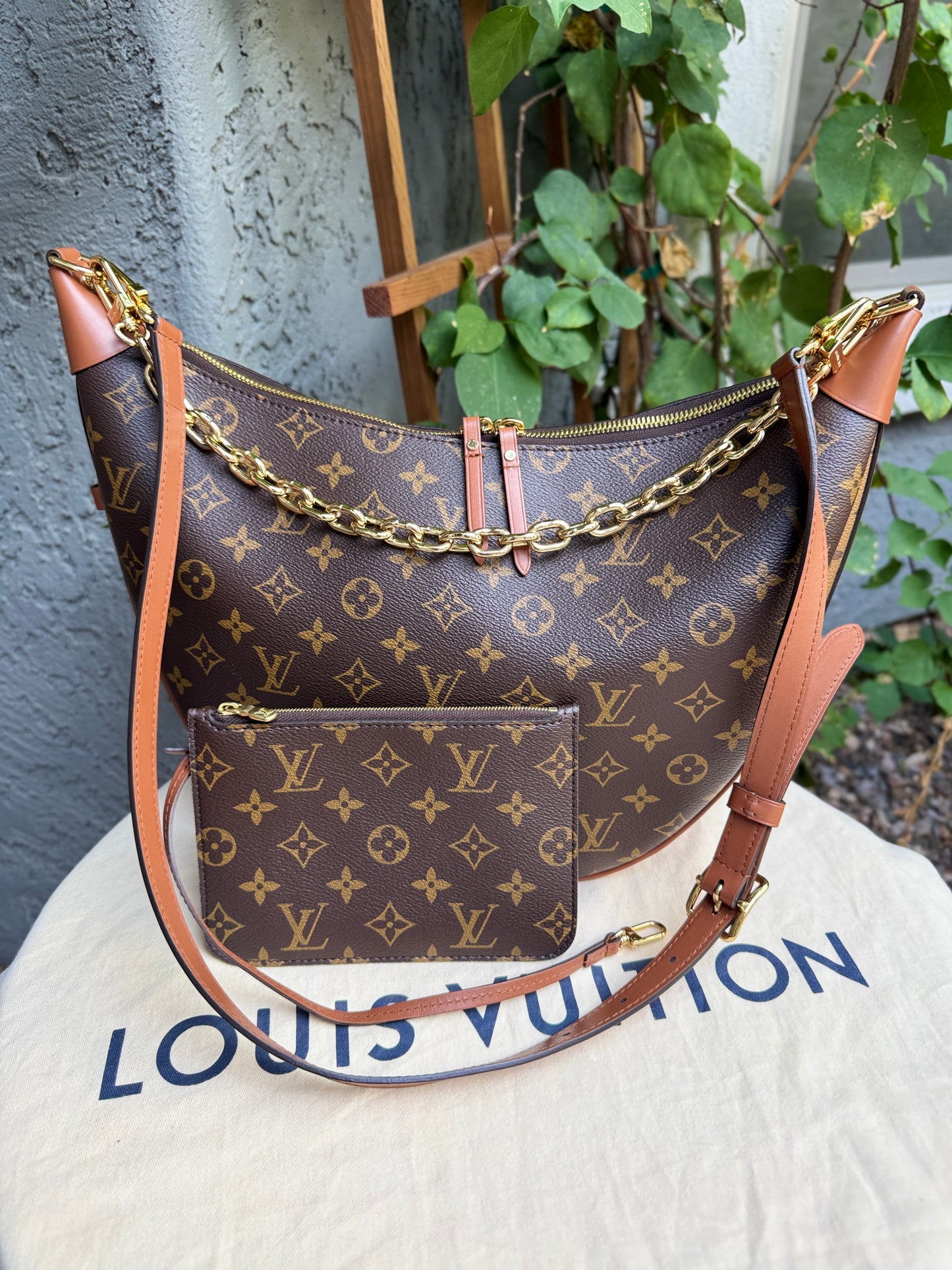 Louis Vuitton Reverse Monogram Loop Hobo Shoulder Bag
