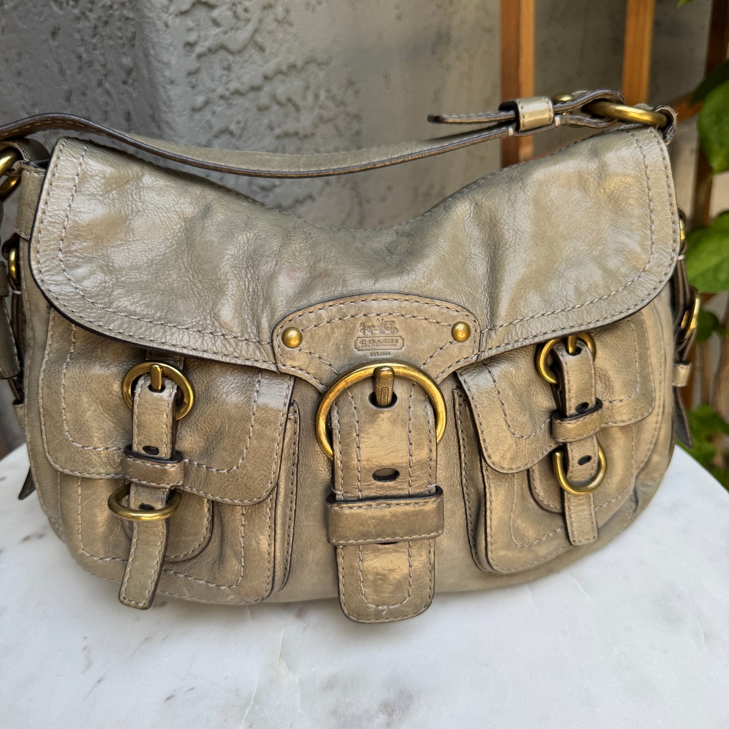 Coach Leather Legacy Garcia Hobo Shoulder Bag