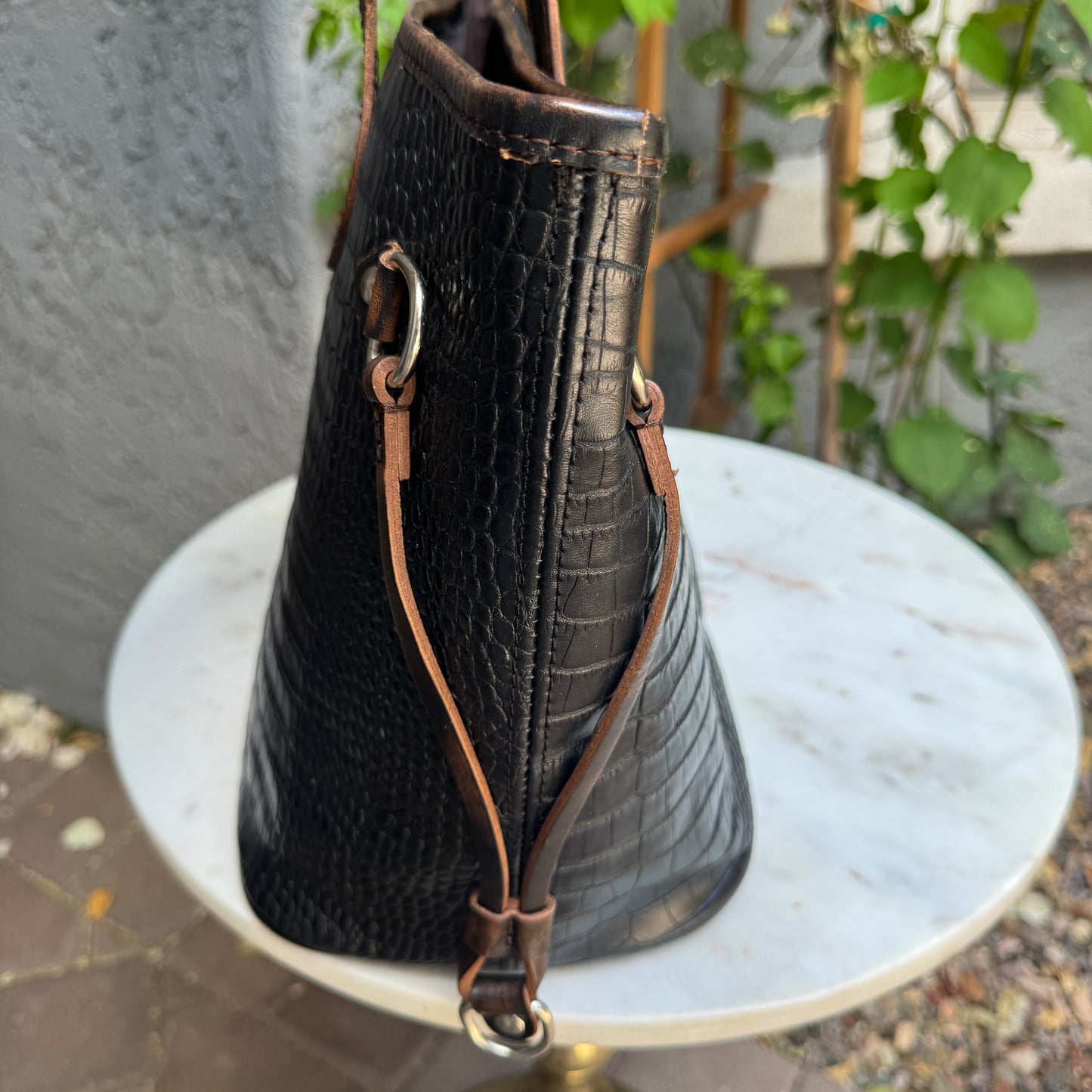 Freebird Embossed Crocodile Leather Mara Tote