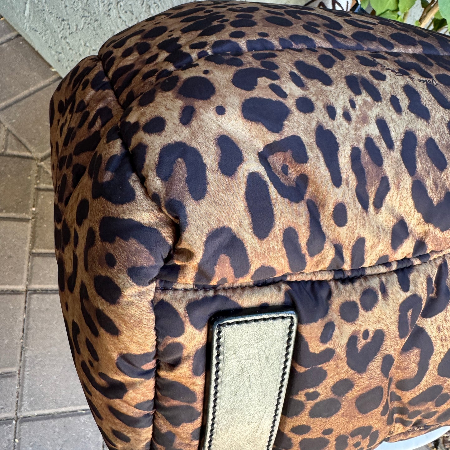 Dolce & Gabbana DG Leo XL Leopard Nylon Sicily Crossbody