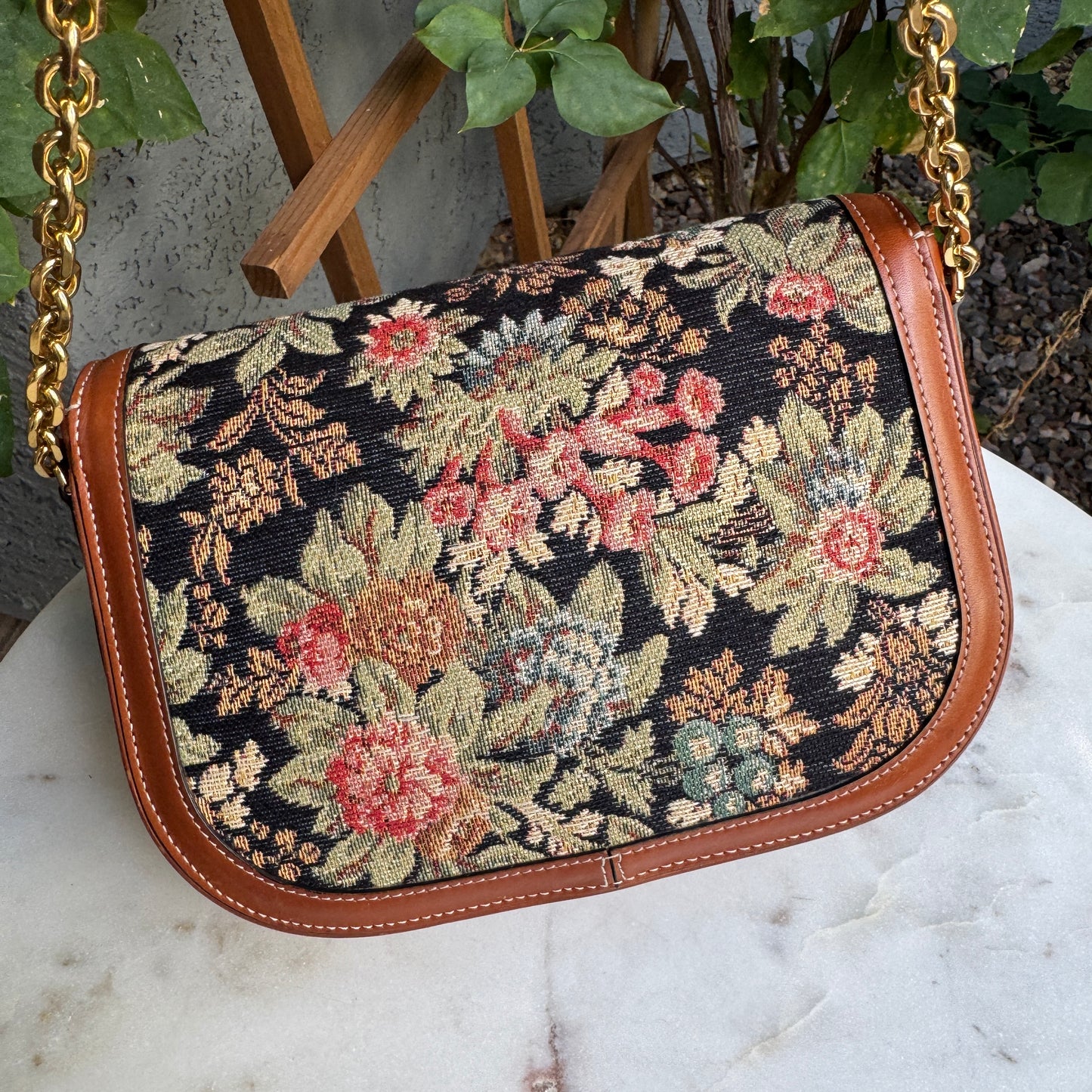 Celine Floral Jacquard Chain Maillon Triomphe