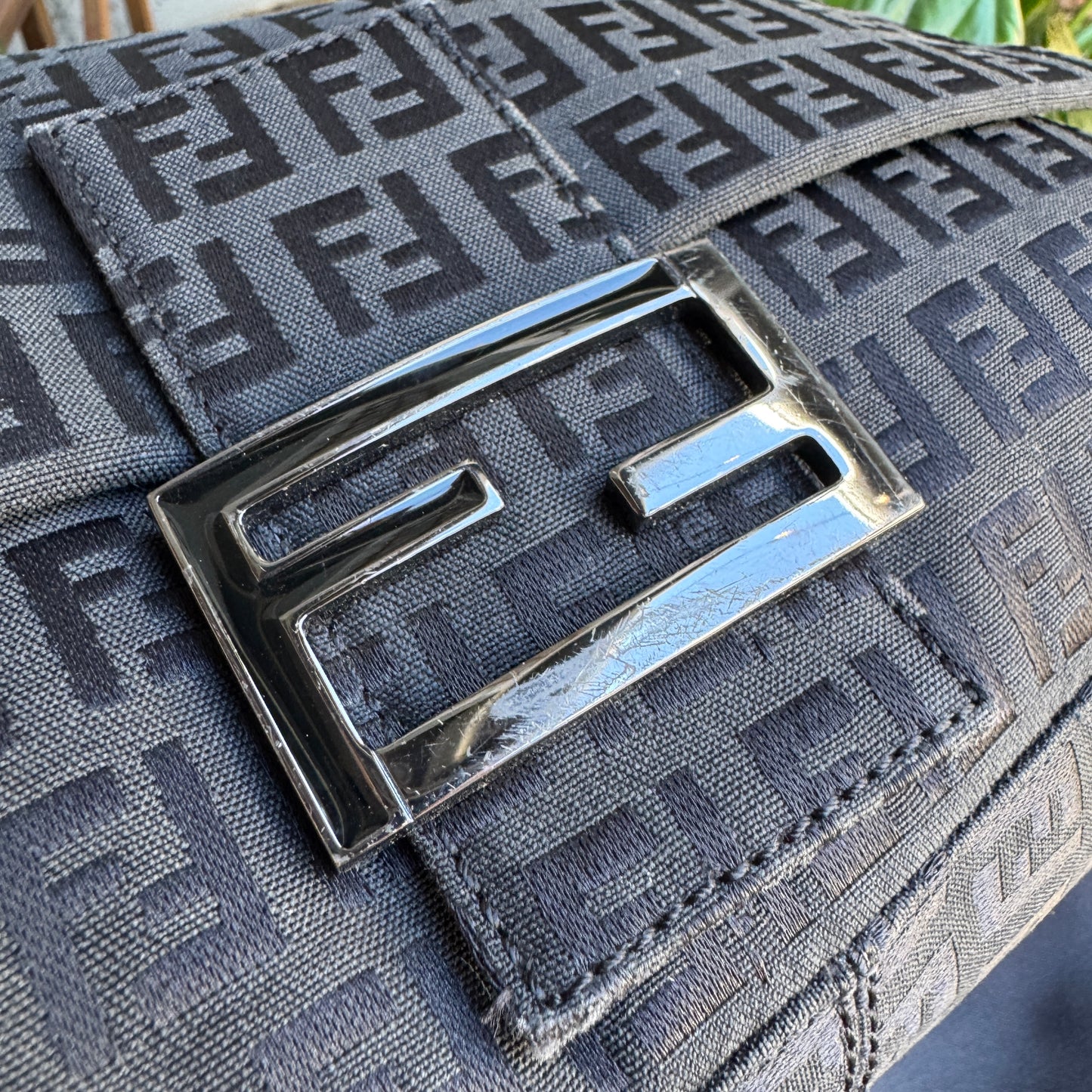 Fendi Vintage Mamma Monogram Baguette Shoulder Bag