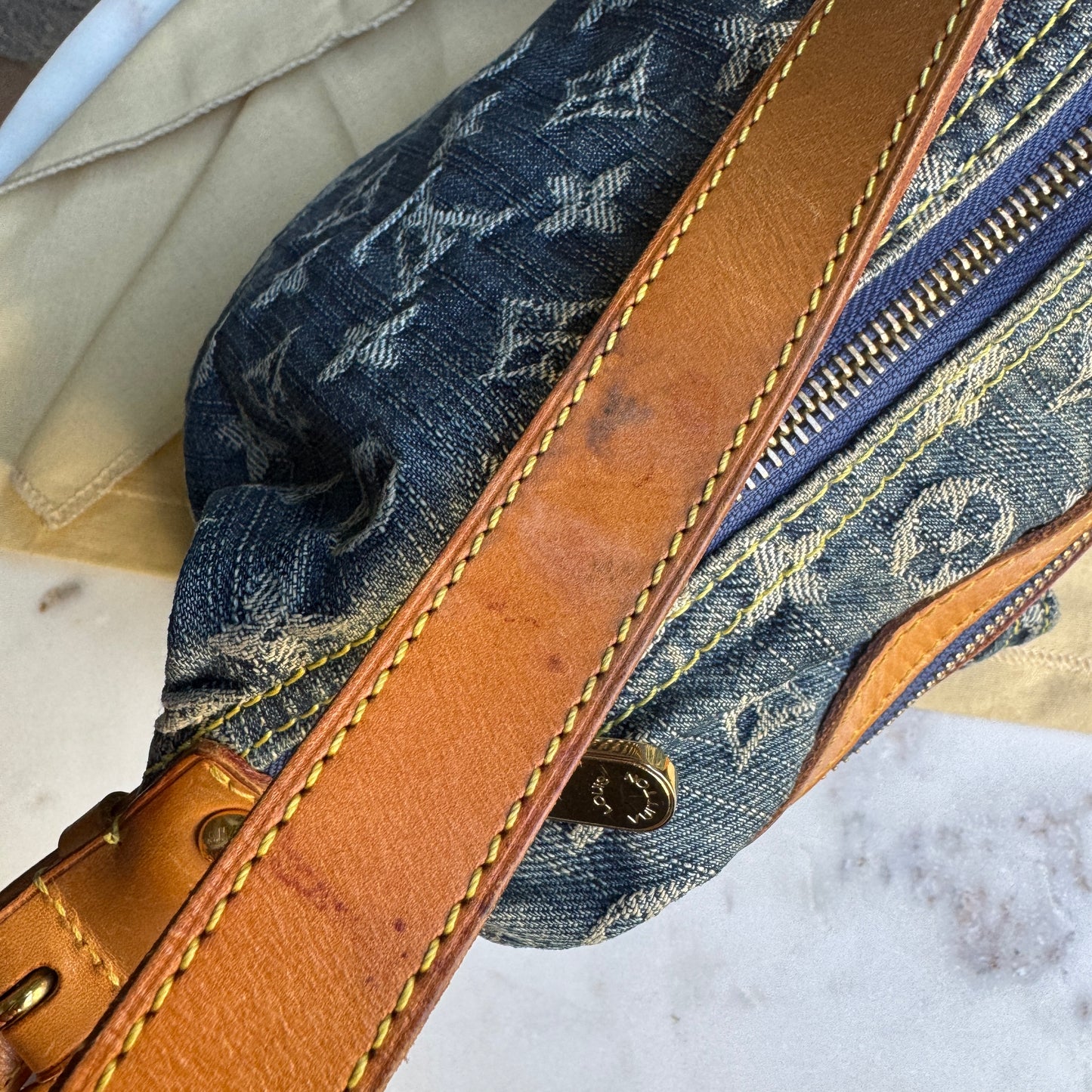 Louis Vuitton Monogram Denim Baggy PM Shoulder Bag