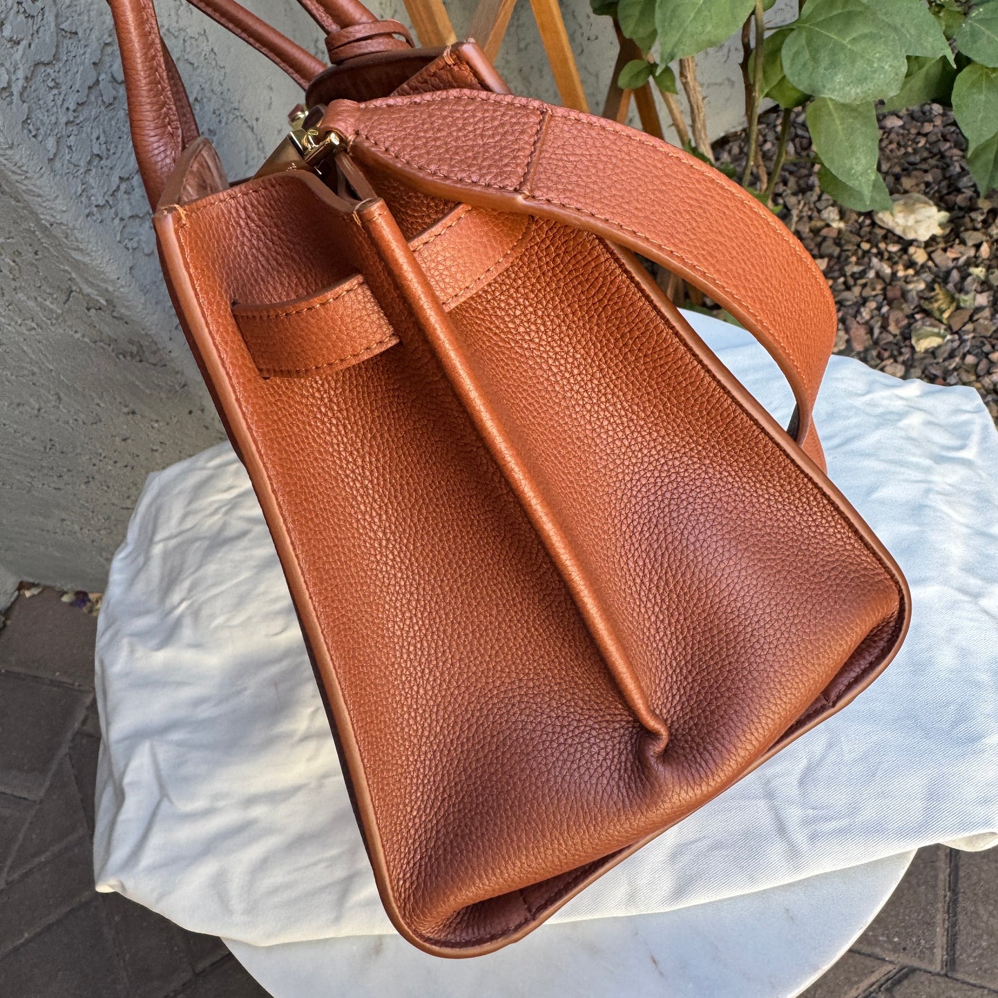 Salvatore Ferragamo Studio Soft Leather Top Handle Bag