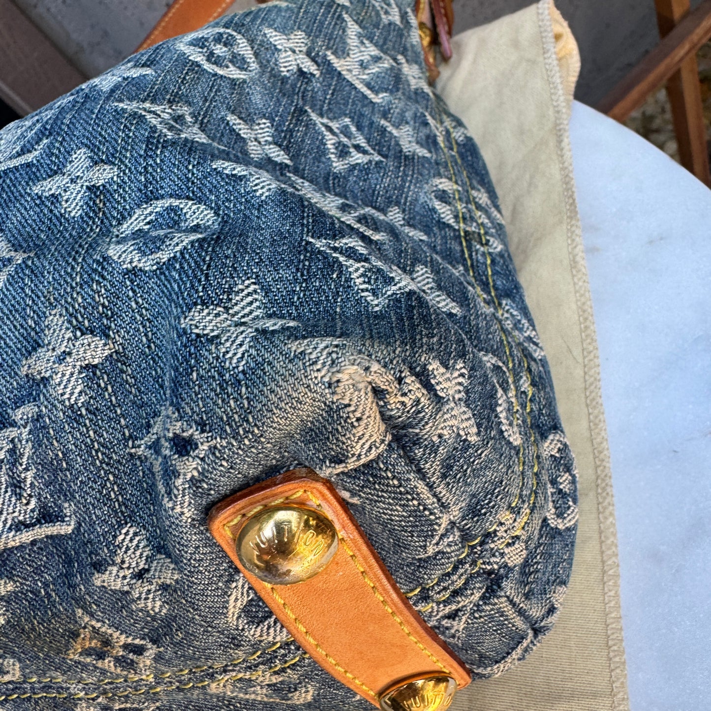 Louis Vuitton Monogram Denim Baggy PM Shoulder Bag