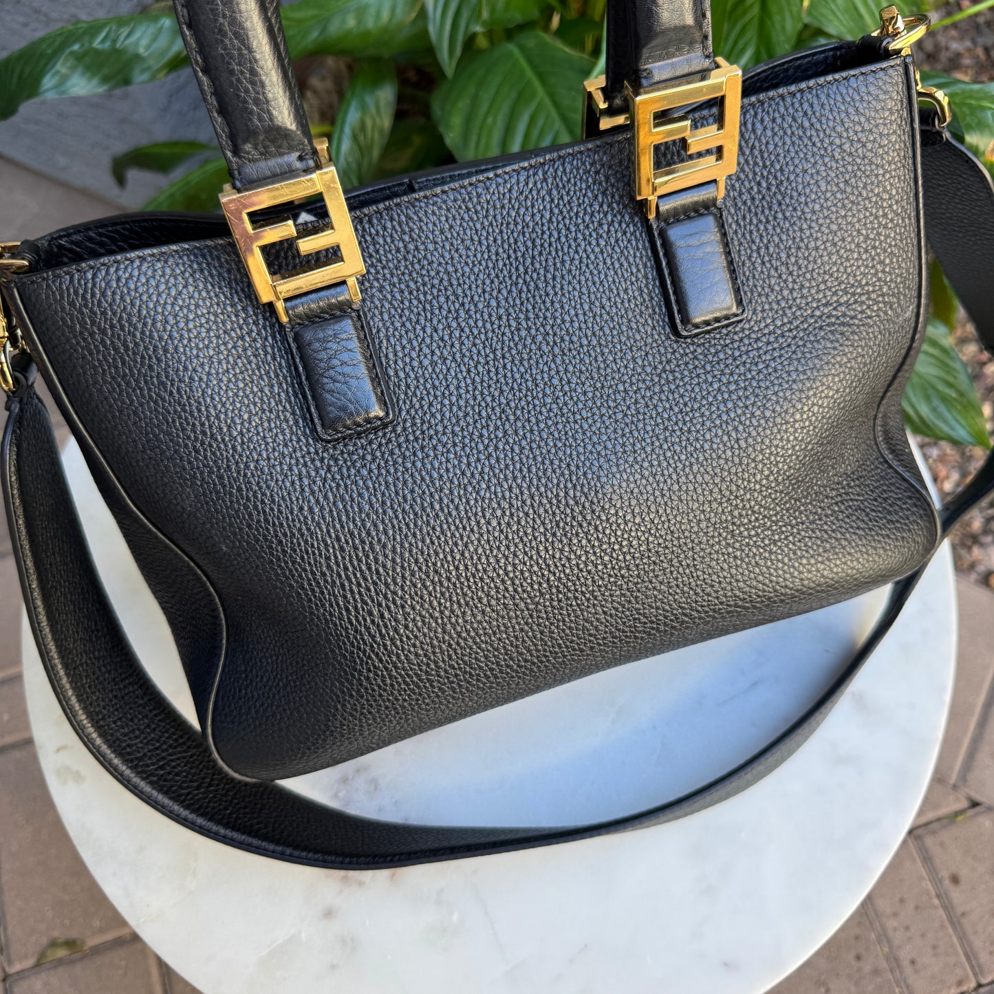 Fendi Vitello Glacier Small FF Tote