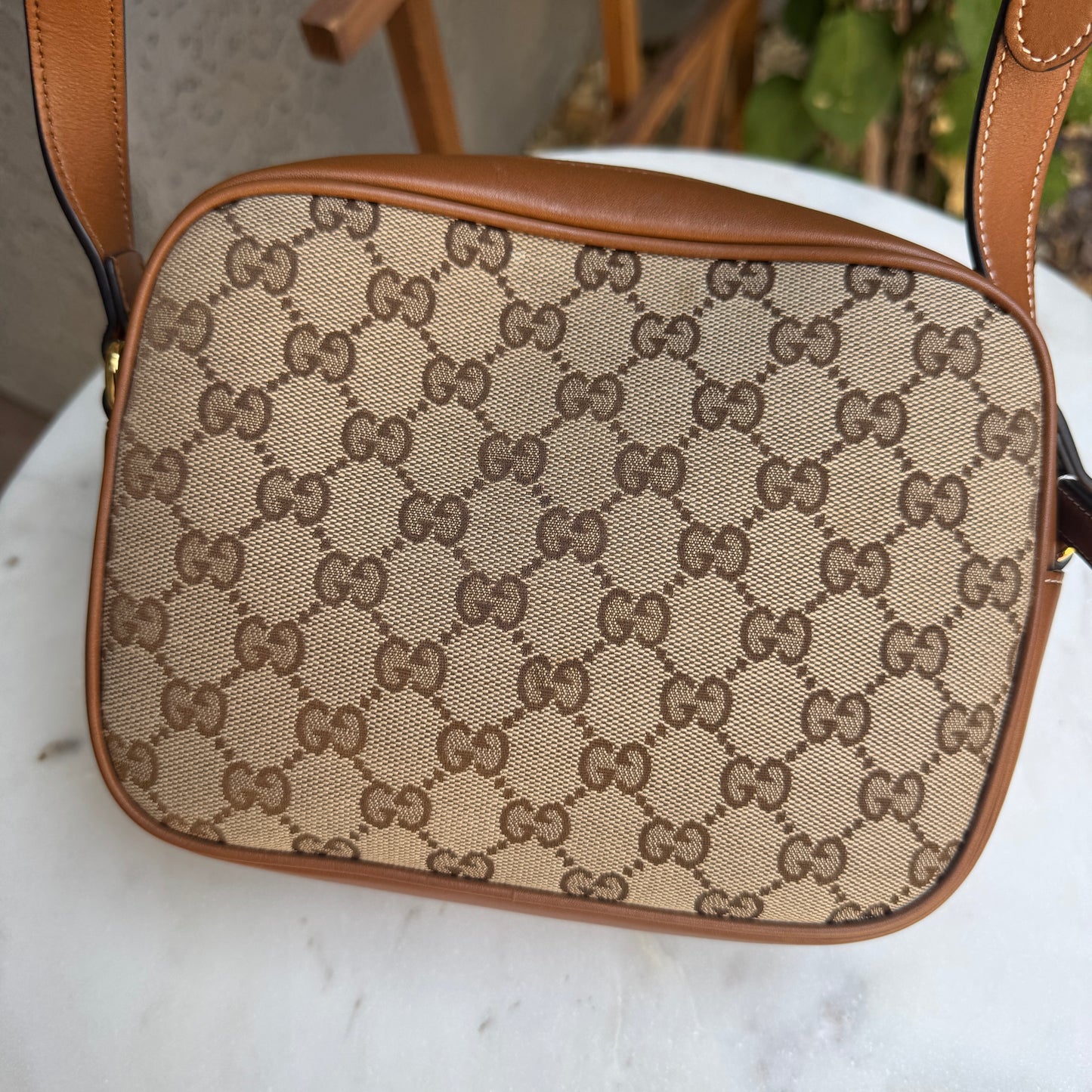 Gucci Blondie Monogram GG Canvas Camera Bag