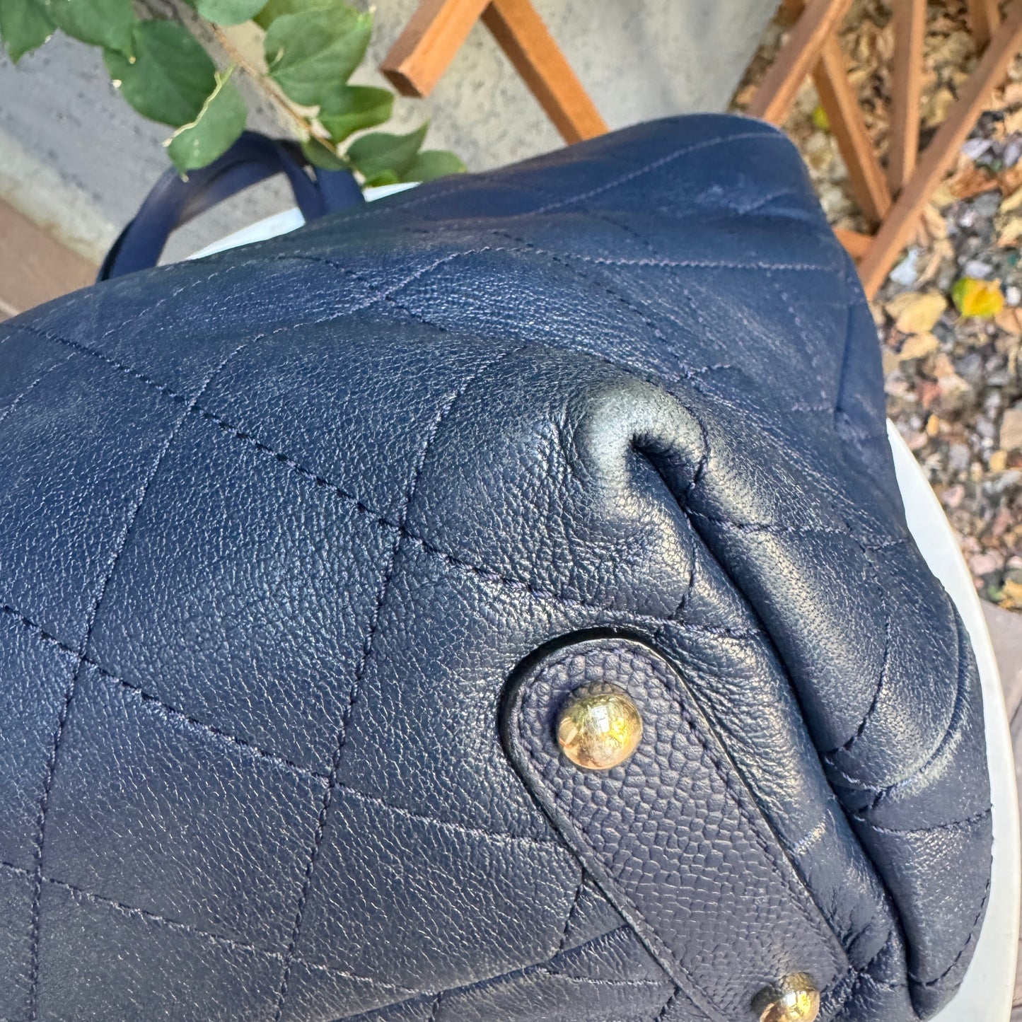 Chanel Calfskin & Caviar Daily Round Tote