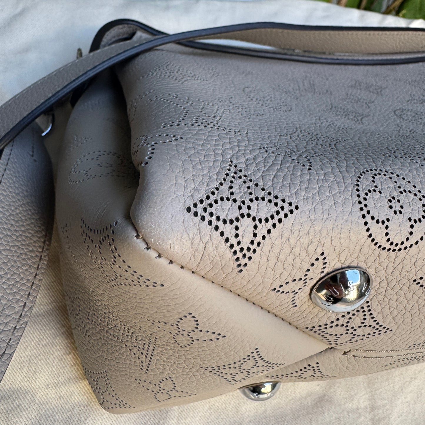 Louis Vuitton Monogram Mahina Leather Hand It All PM Crossbody