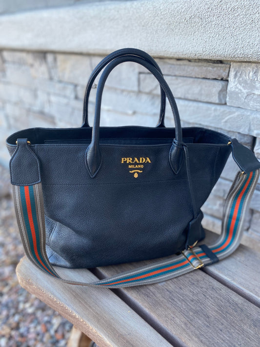 Prada Vitello Daino Shopping Tote