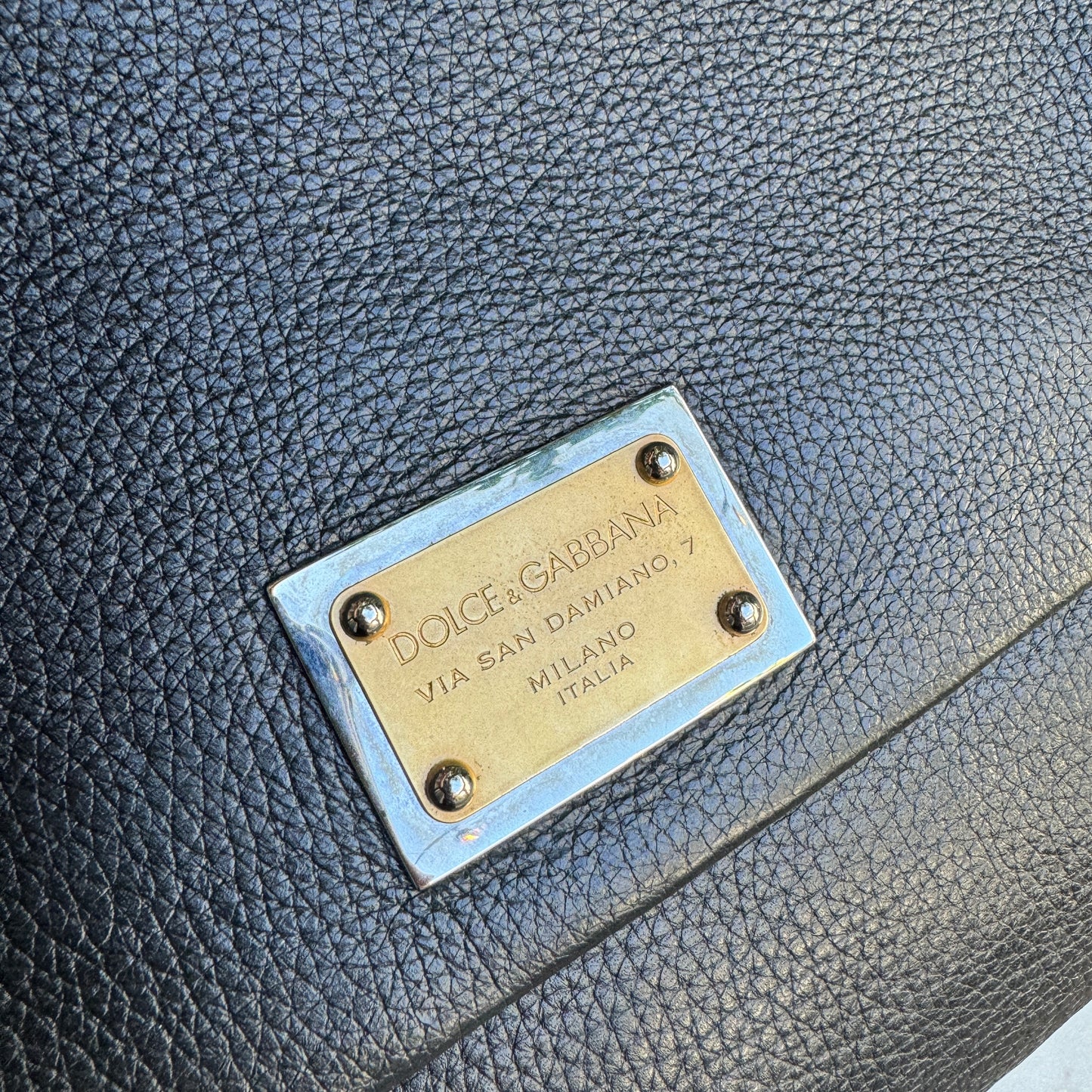 Dolce & Gabbana Large Leather Sicily Shoulder Bag