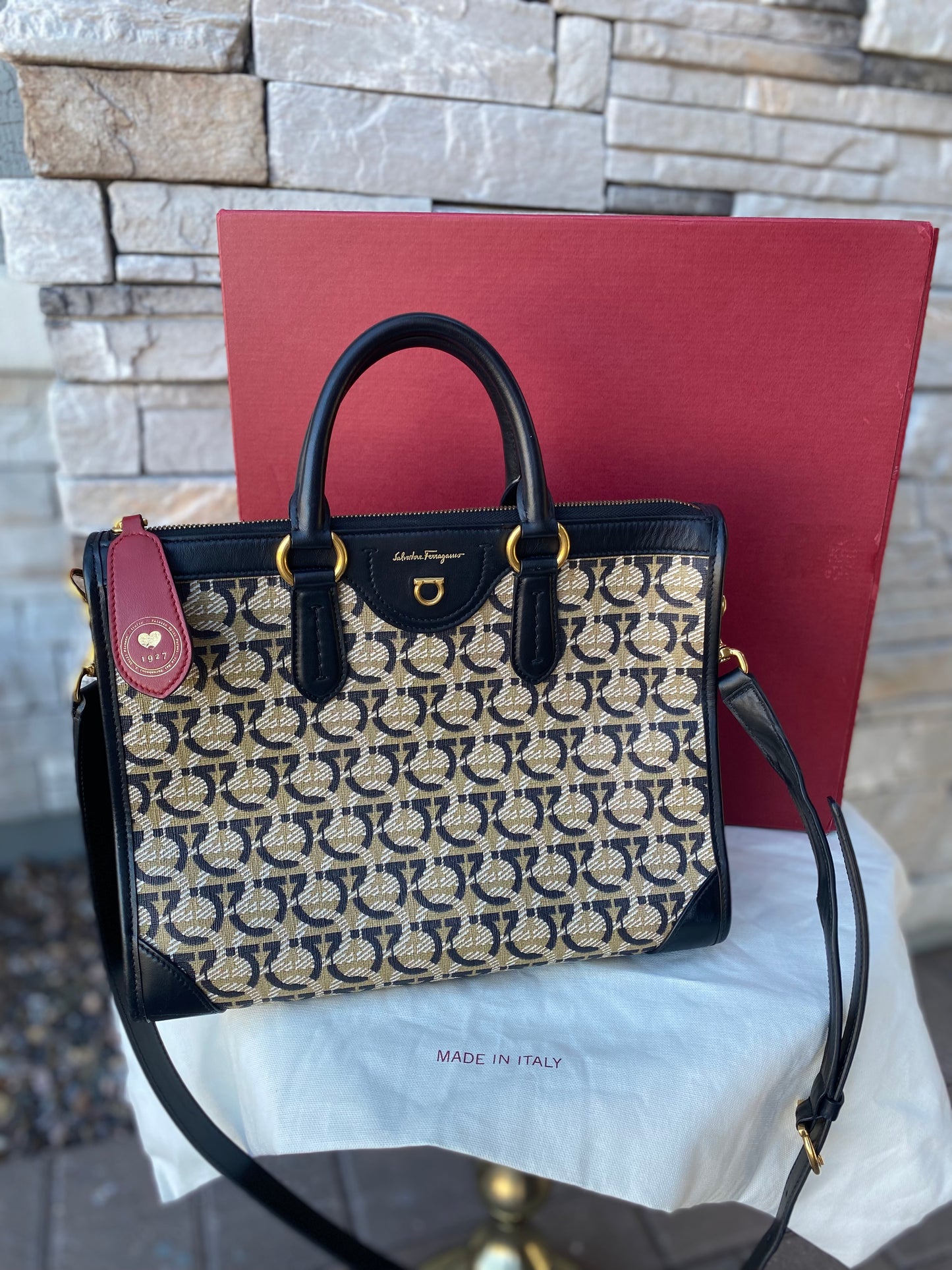 Salvatore Ferragamo Interlocking Gancini Satchel