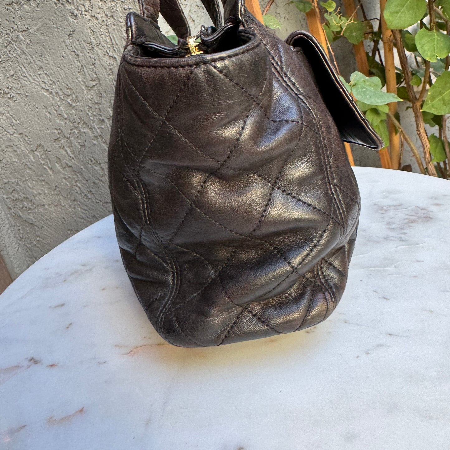 Chanel Quilted Lambskin Leather Vintage CC Flap Shoulder Bag