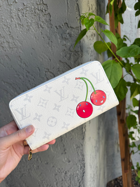 Louis Vuitton x Takashi Murakami Cherry Zippy Monogram Wallet